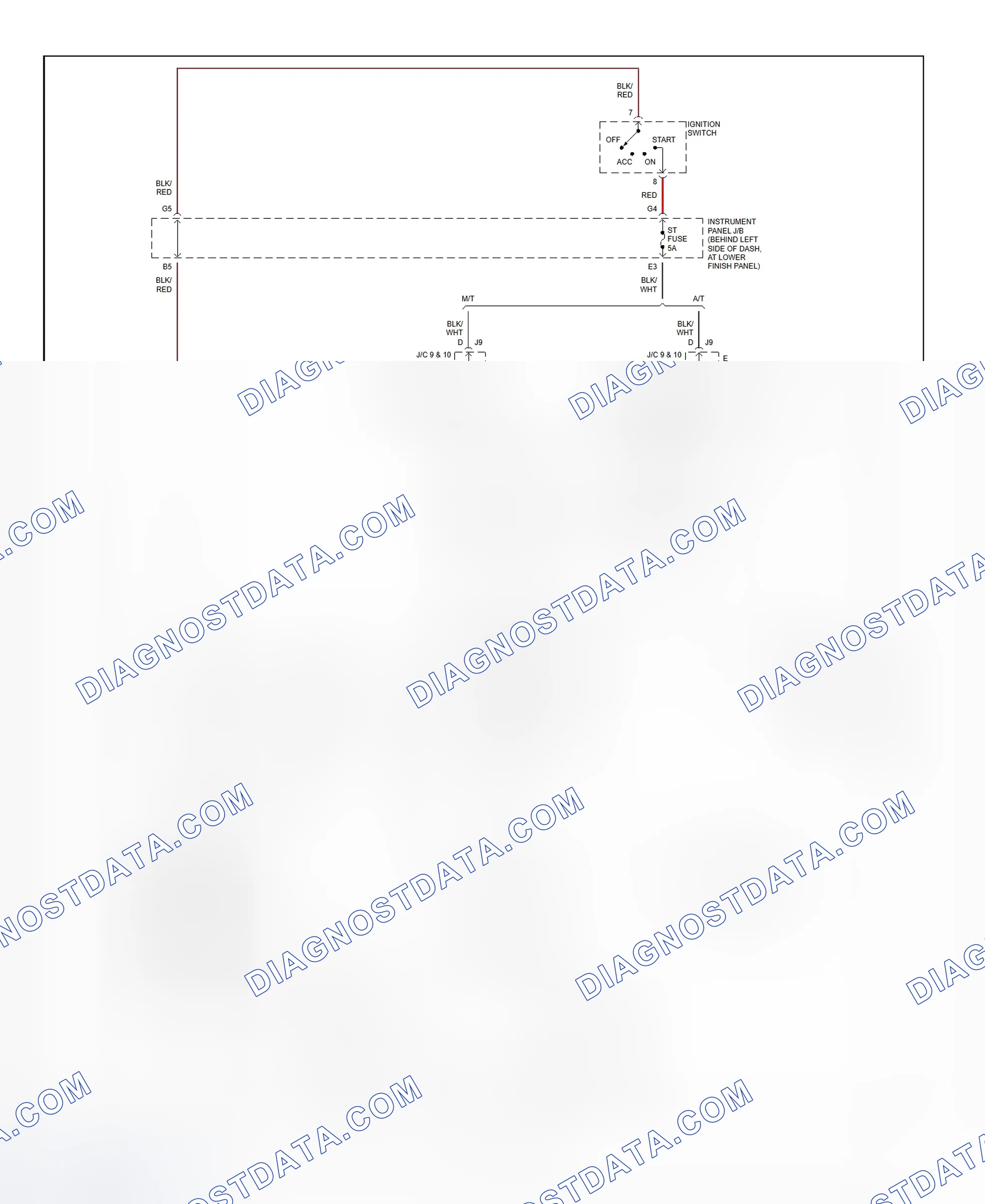 Fig. 26: Starting System Wiring Diagram (Corolla)