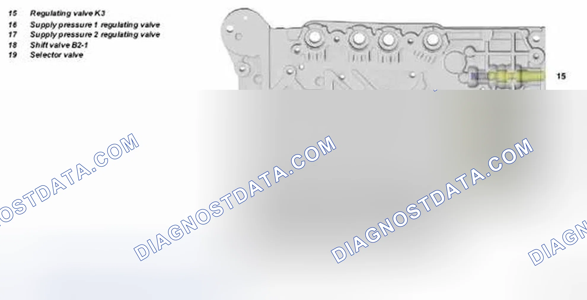 Scheme 28: Identifying Valve Body Hydraulic Components (Transmission 722.9)