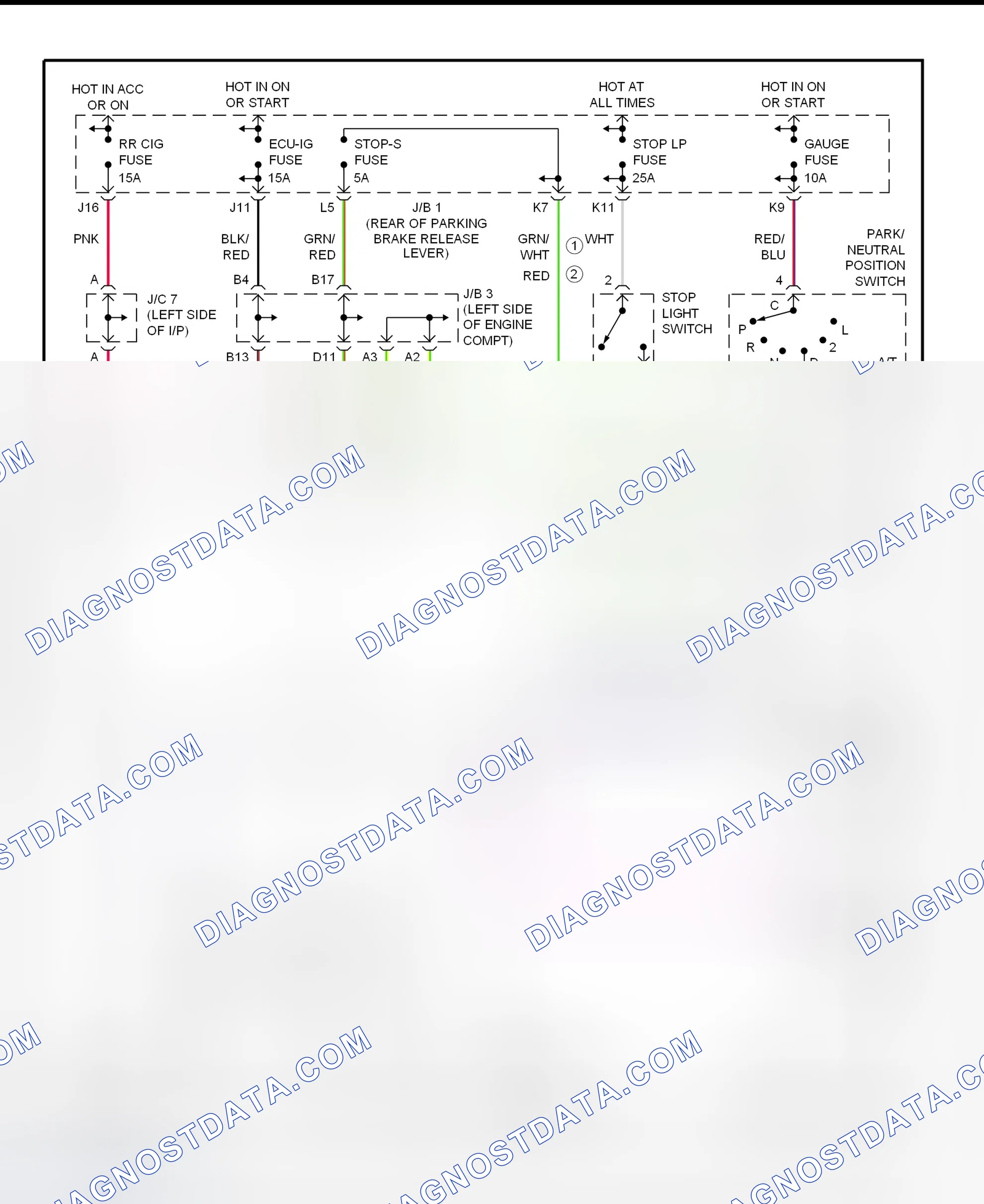 Scheme 7: Shift Interlock System Wiring Diagram (1995-96 LS400)