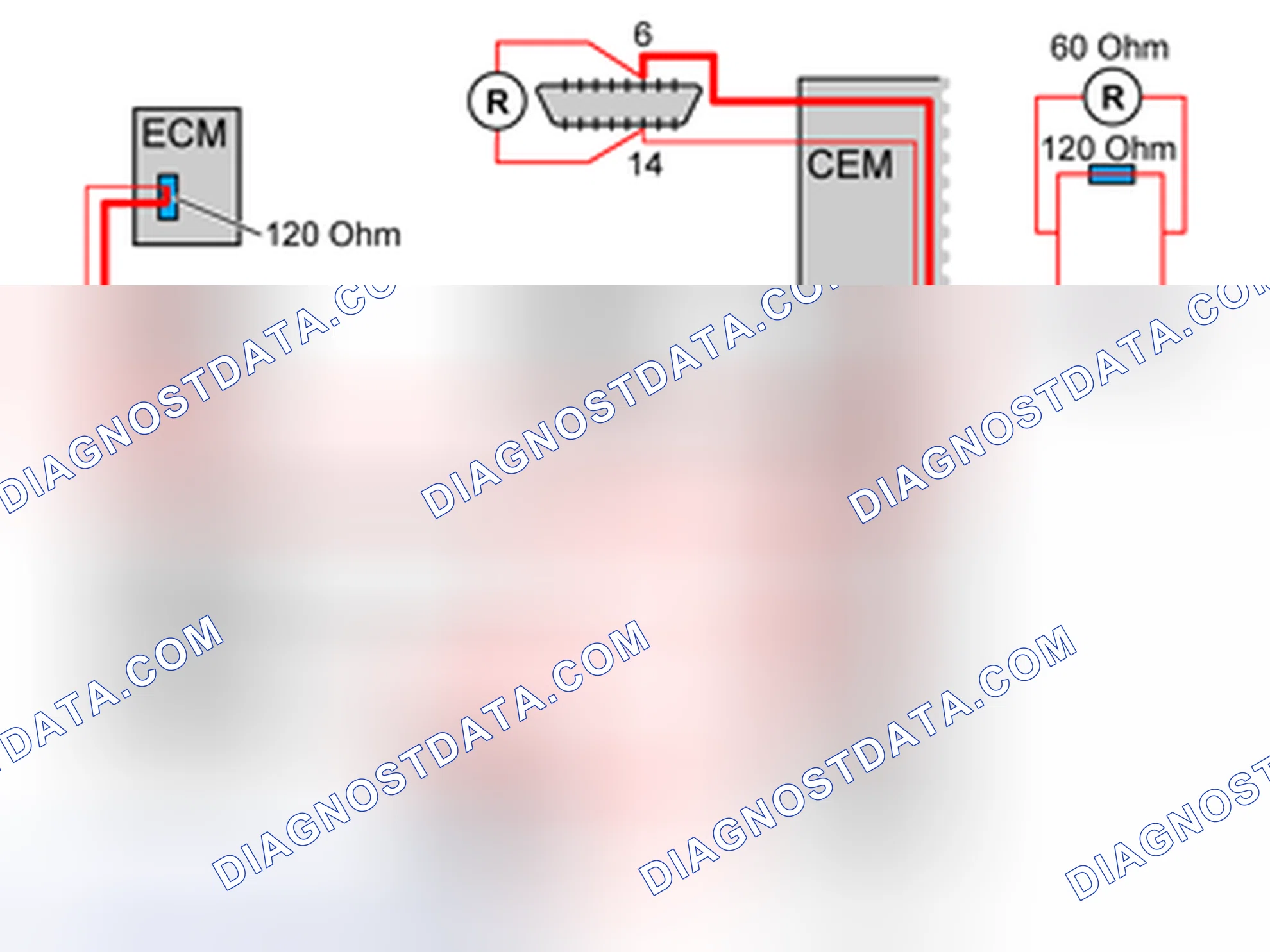 Scheme 1502: RESISTANCE MEASUREMENT IN HIGH-SPEED NET HS CAN (HIGH SPEED), EXAMPLE