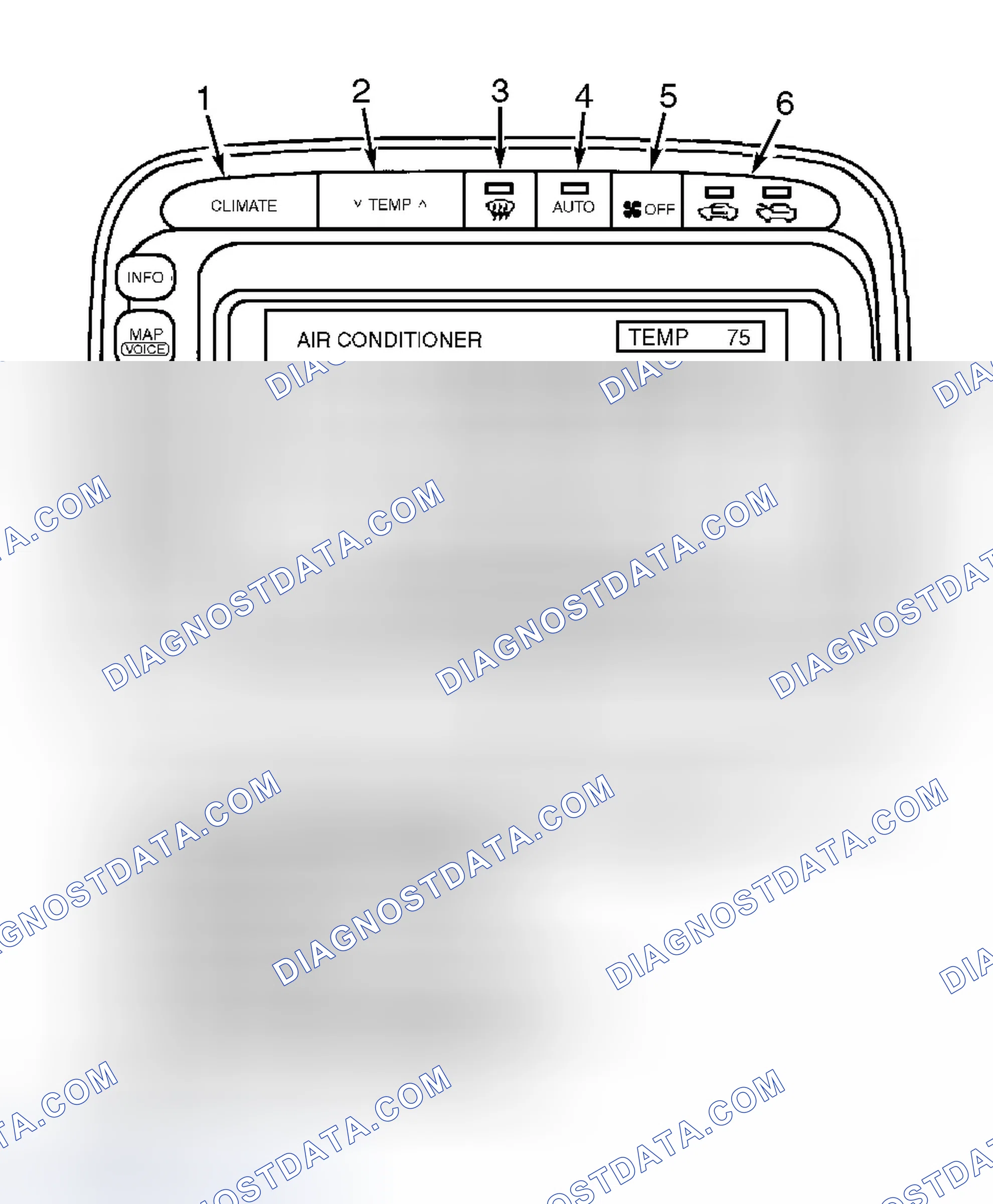 Scheme 33: Front A/C Control Panel (With Navigation System)