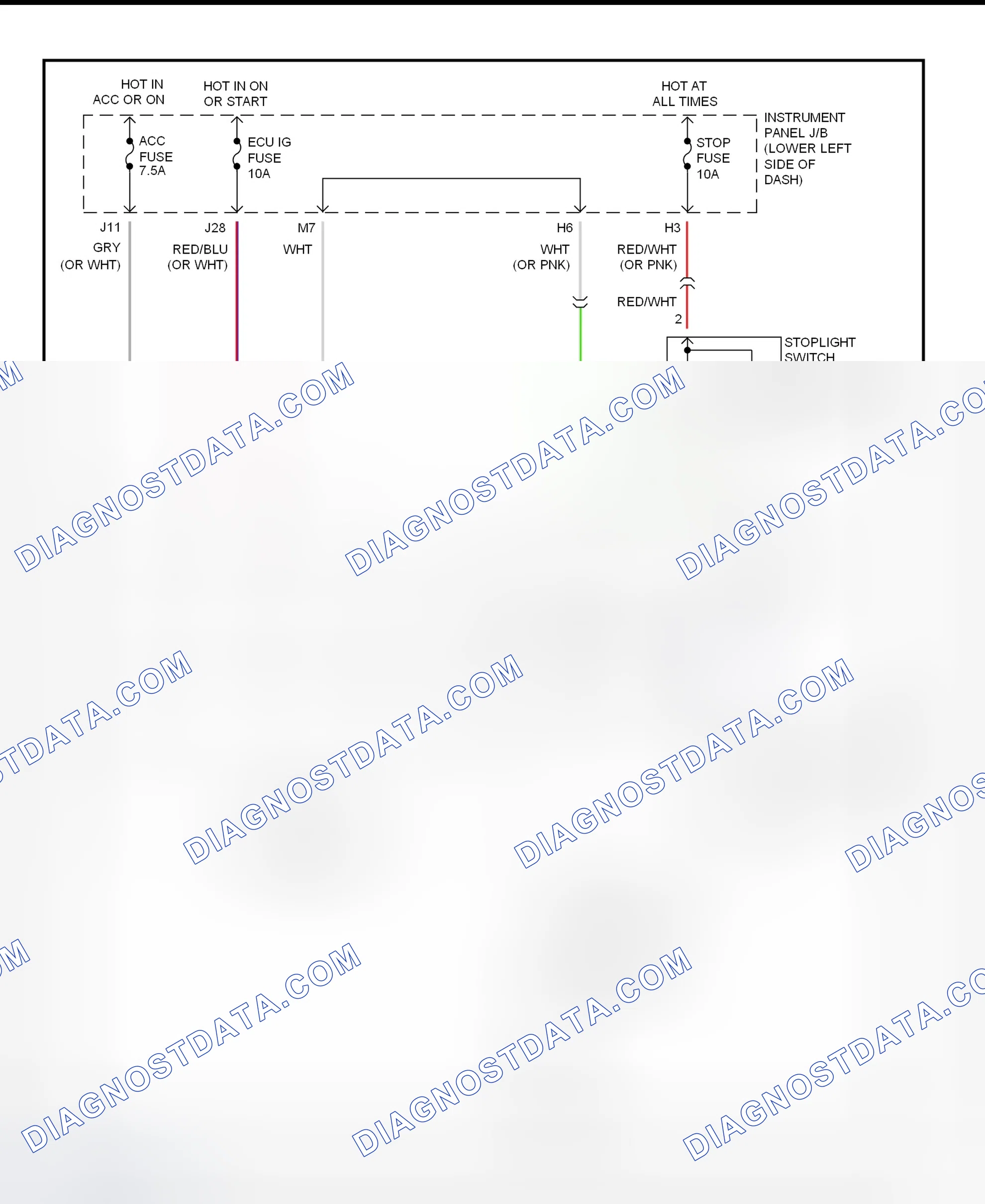Scheme 232: Shift Interlock System Wiring Diagram (2002 - Toyota RAV4)