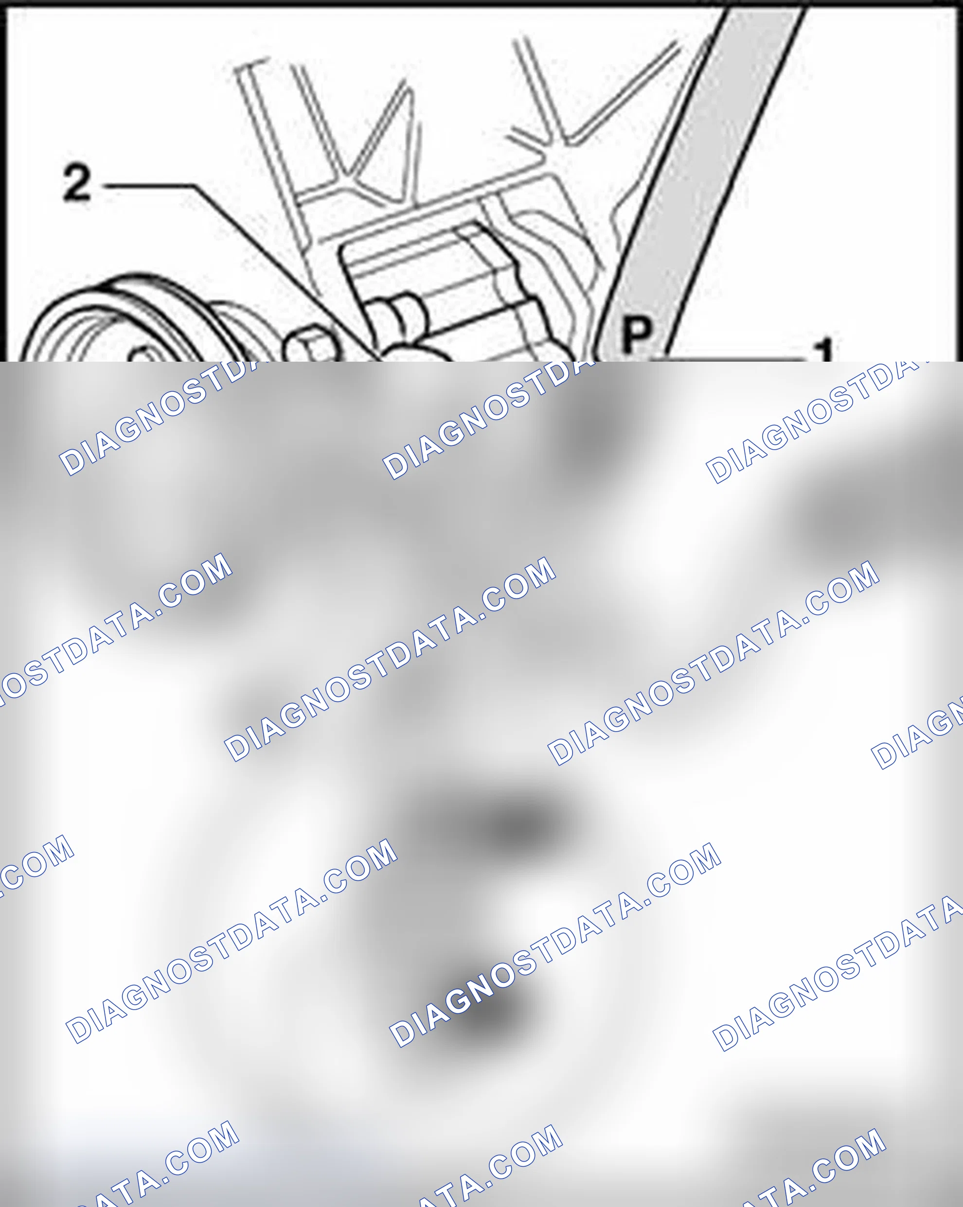 Scheme 366: Intake hose to power steering pump location