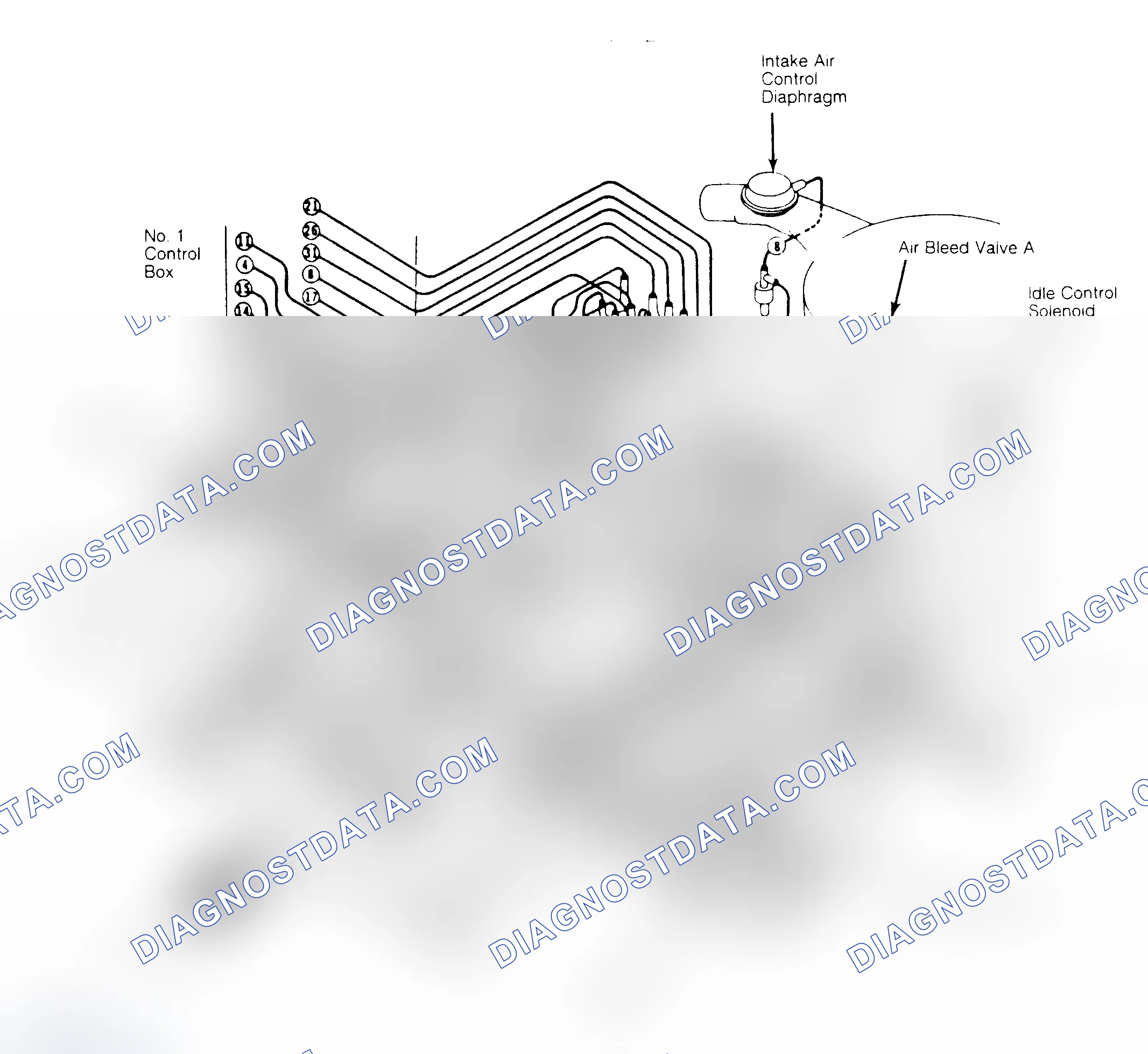Scheme 77: Vacuum Diagram for 1.3L Calif. & Federal Man. & Auto. Trans.)
