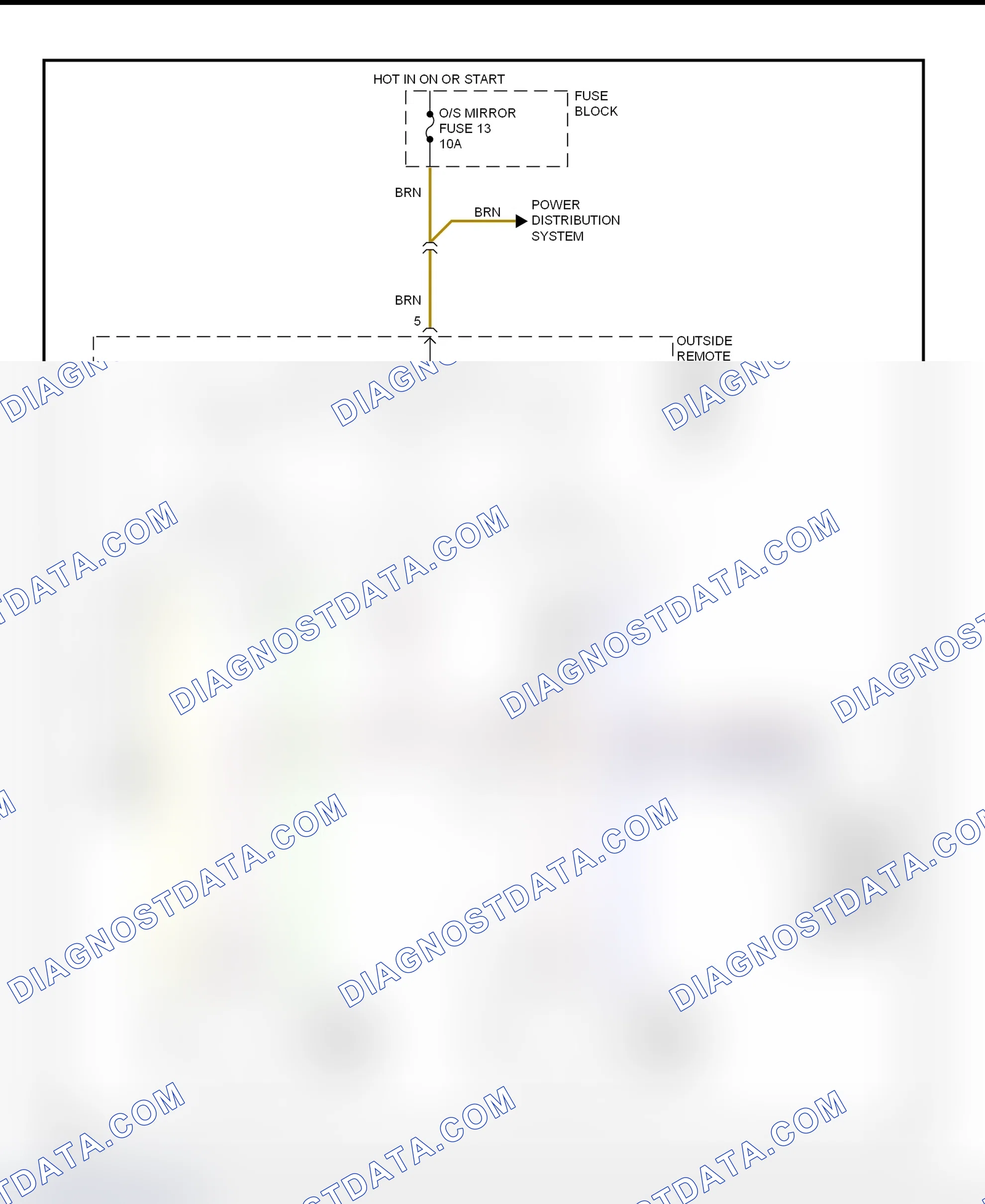 Fig. 1: Power Mirror System Wiring Diagram