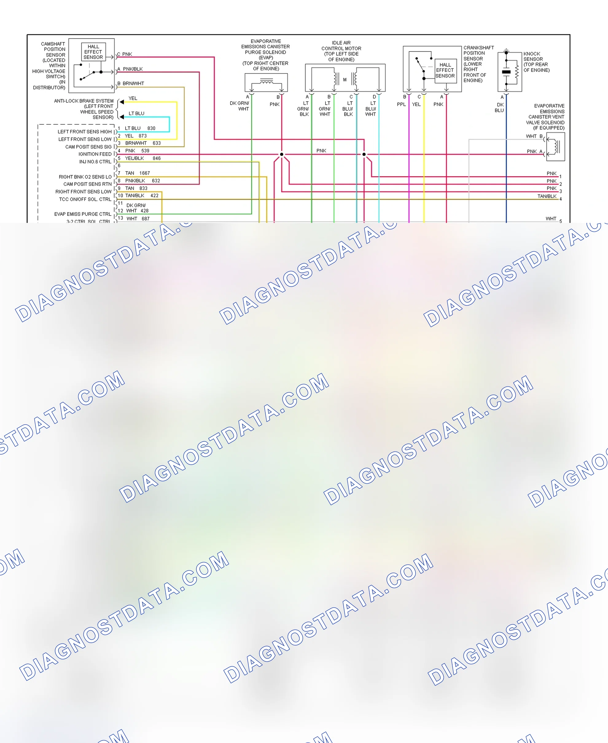 Scheme 1: 4.3L (VINs X & W) VCM Wiring Diagram (1 Of 4)
