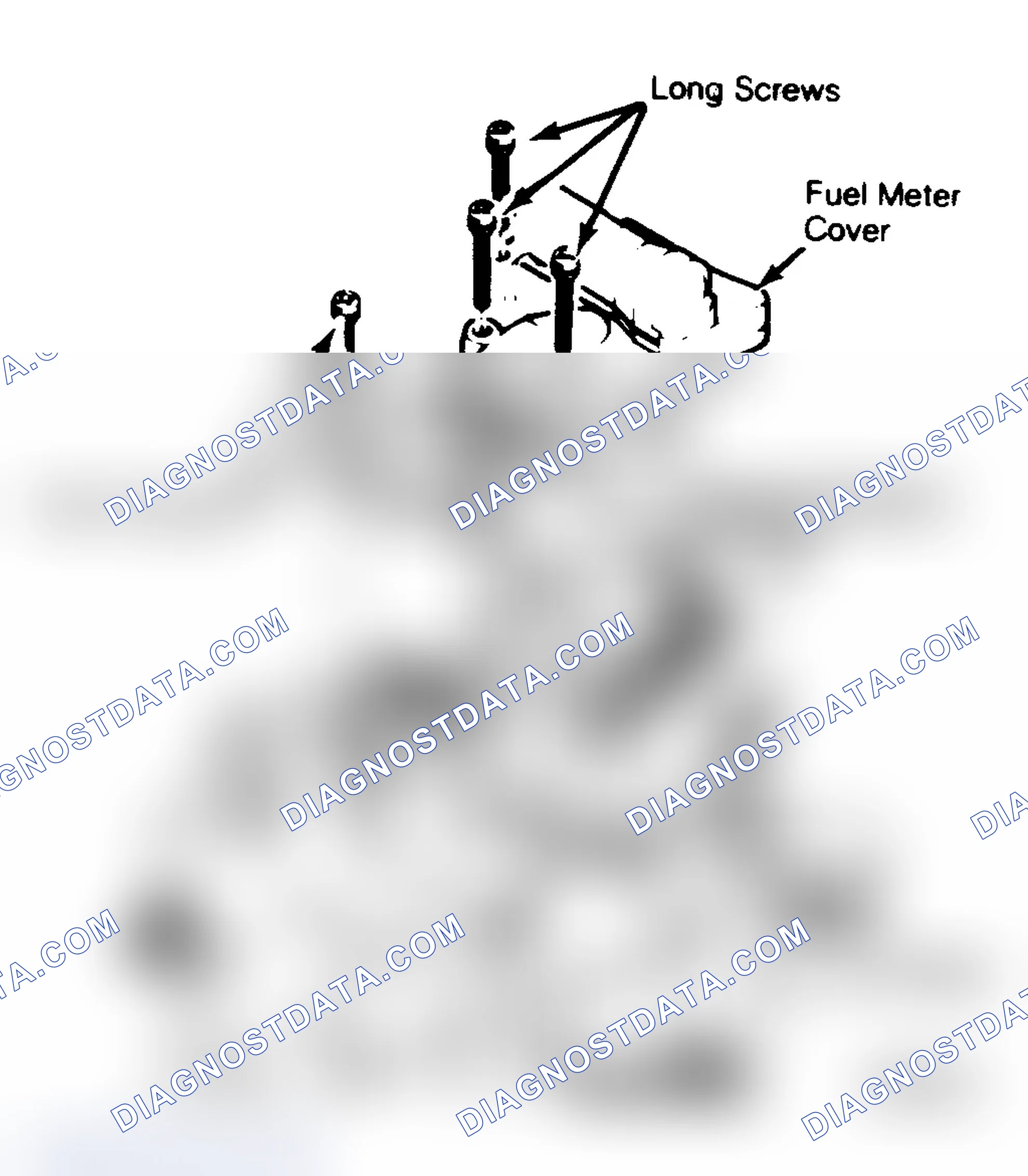 Scheme 67: Removing Fuel Meter Cover Assembly Do not remove fuel meter cover gasket at this time.