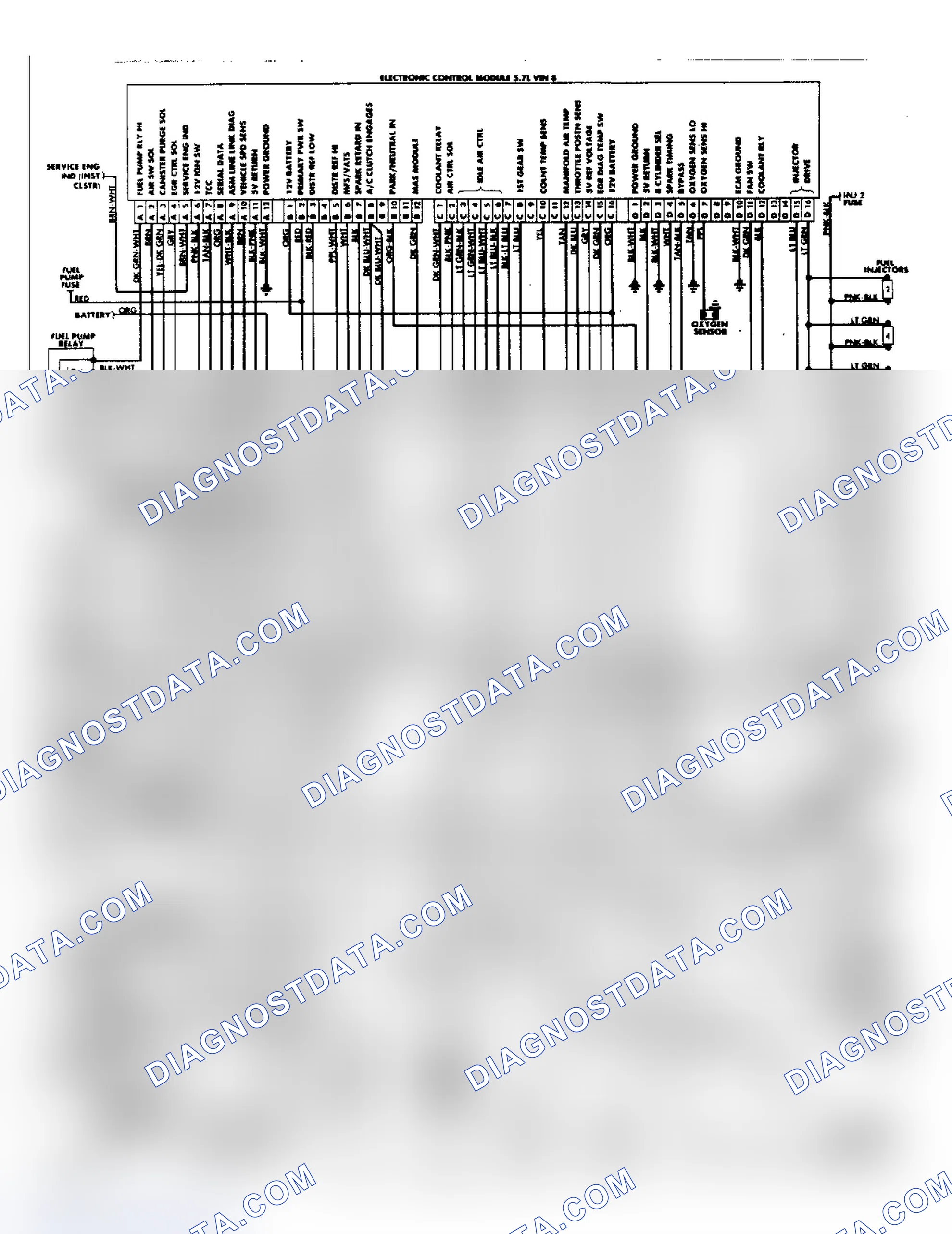 Scheme 444: PFI Wiring Diagram (5.7L Corvette)
