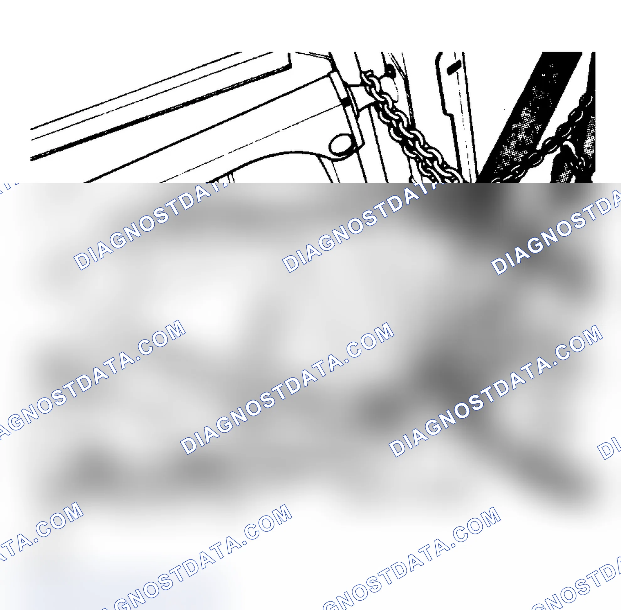 Scheme 7: Rear Towing Hookup (Typical). DO NOT allow towing equipment to contact fuel tank.