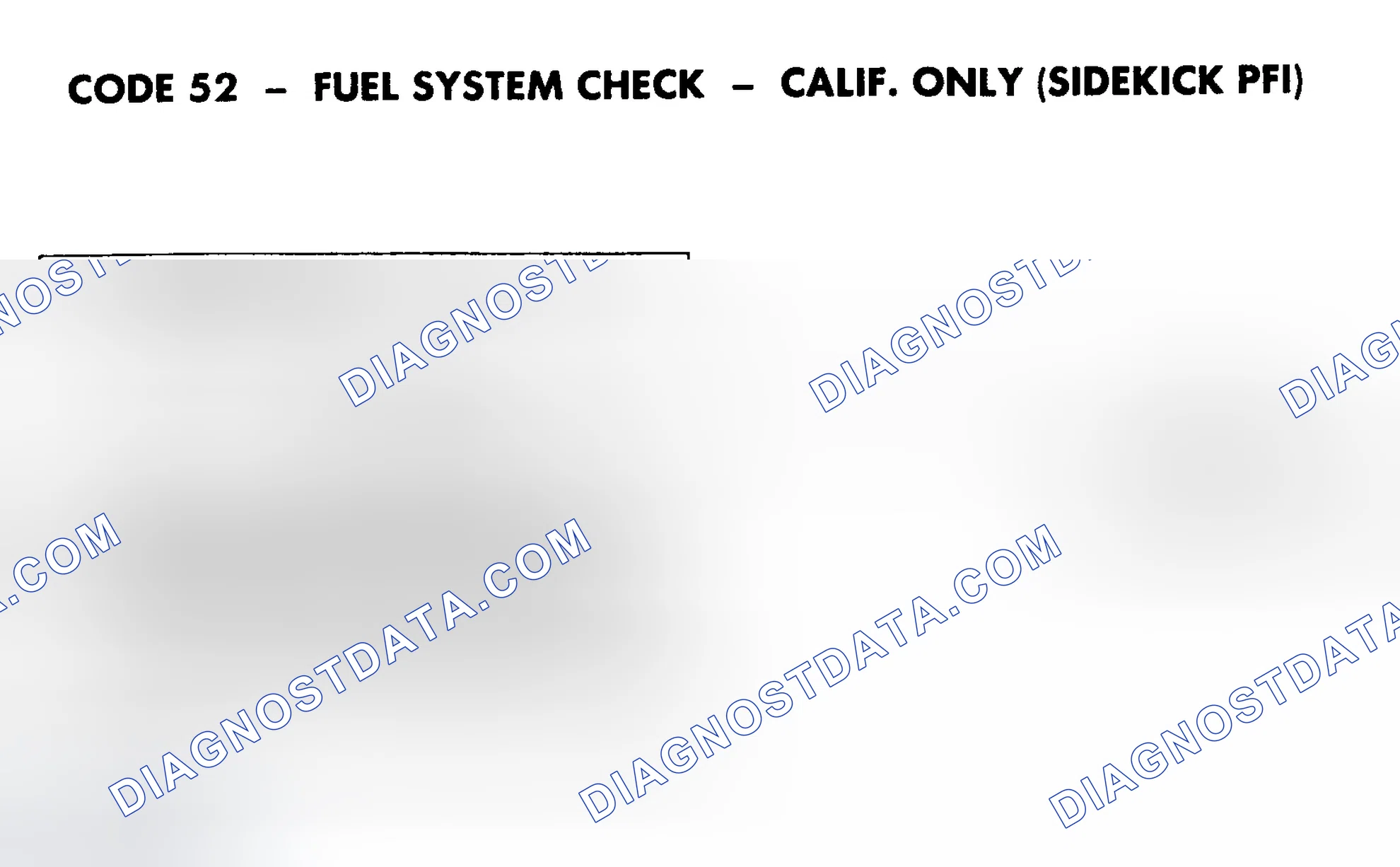 Scheme 92: CODE 52 - FUEL SYSTEM CHECK - CALIFORNIA MPI