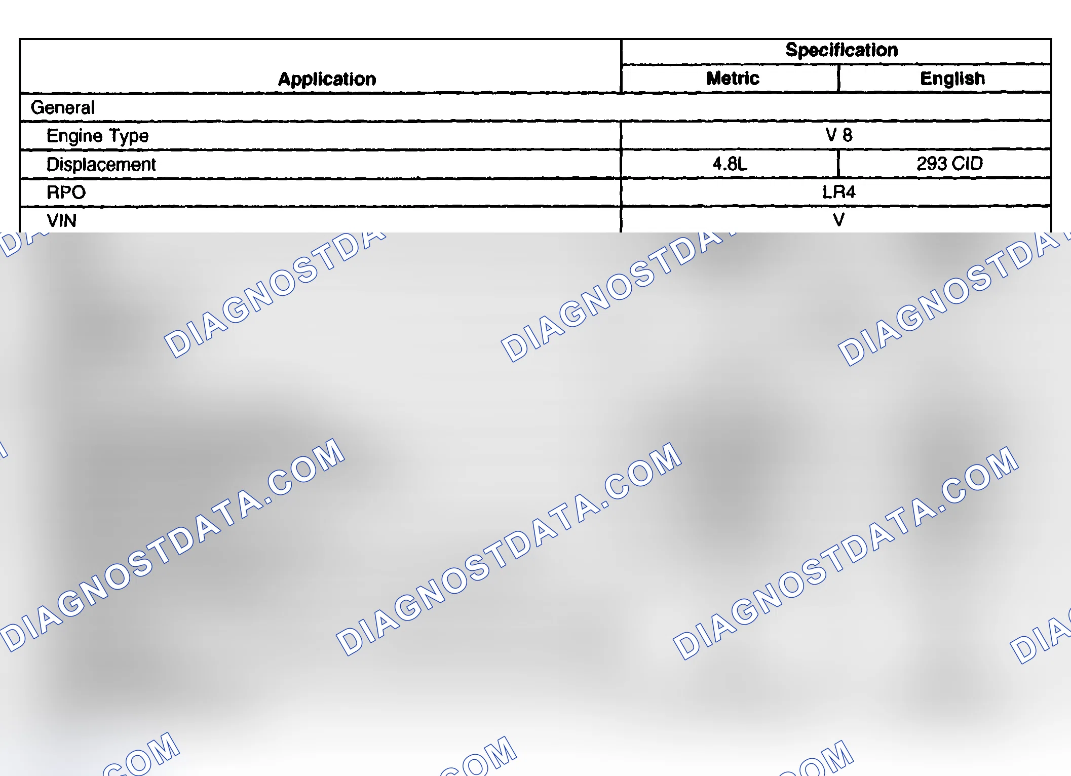 Scheme 22: Engine Mechanical (4.8L, 5.3L, And 6.0L) Specifications (LR4 VIN V)