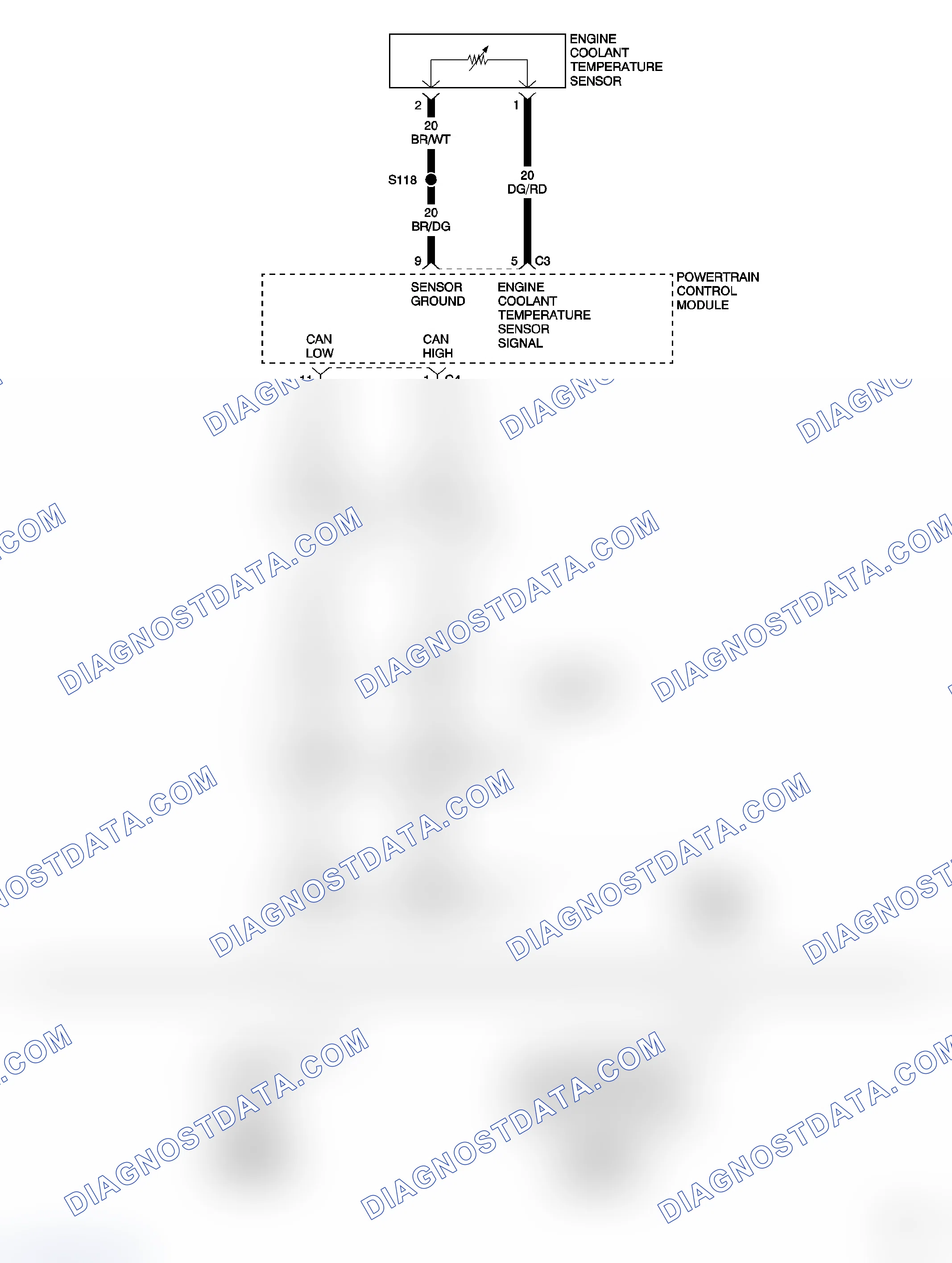 Scheme 32: EVAPORATOR TEMPERATURE SENSOR CIRCUIT