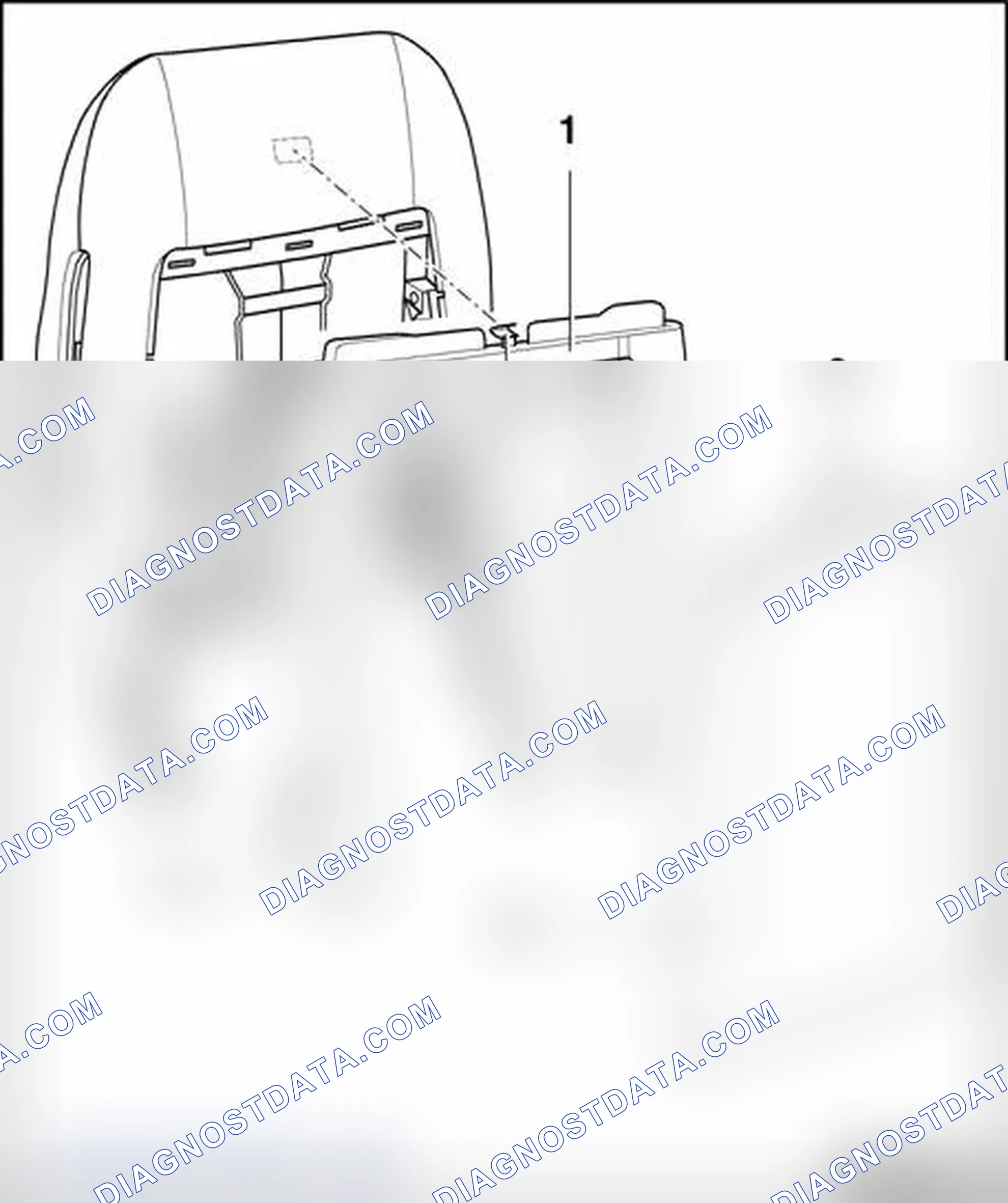 Scheme 239: Backrest cover panel, assembly overview