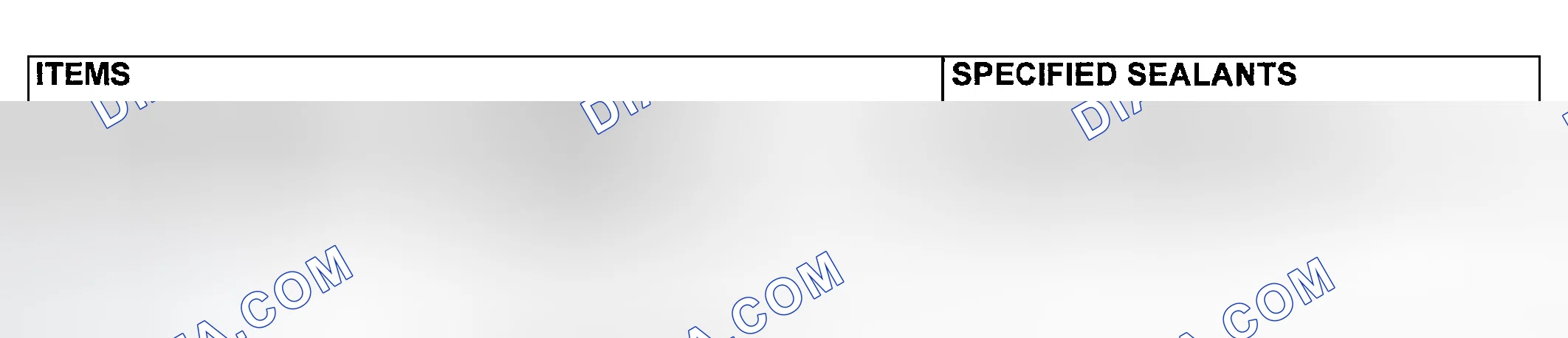 Scheme 10: SEALANTS