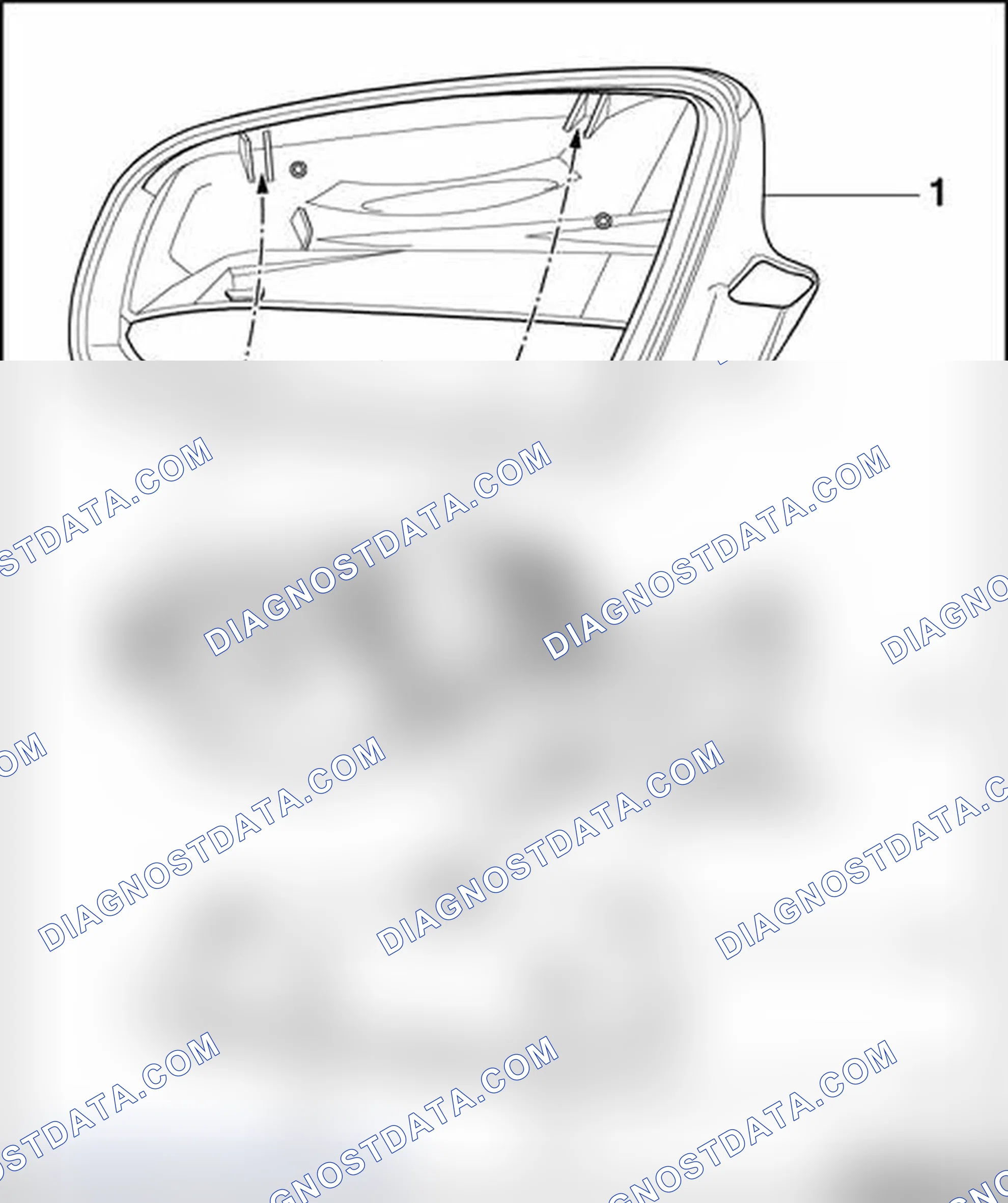 Scheme 256: Outside rear view mirror housing, removing and installing