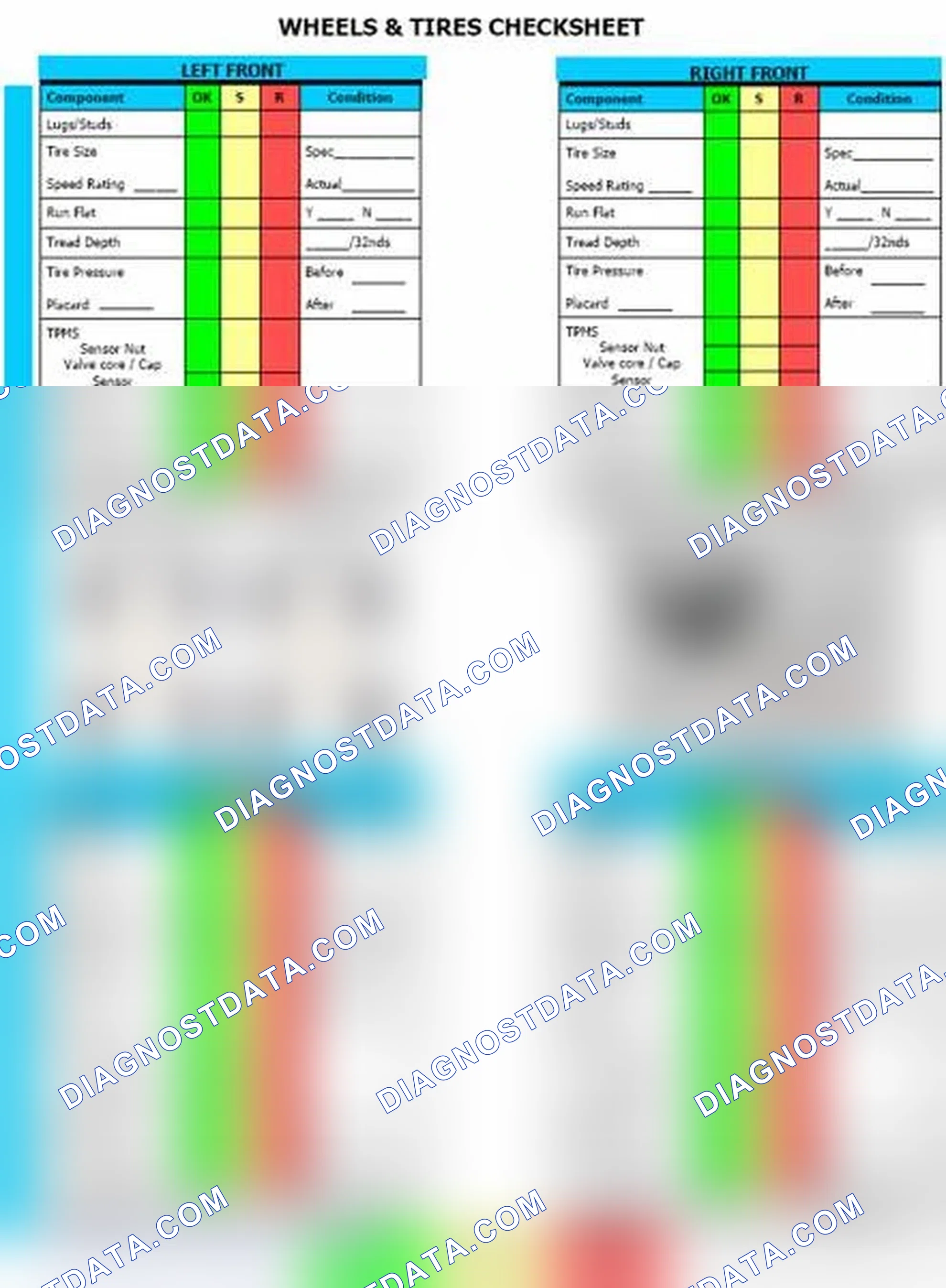 Scheme 35: Wheels & Tires Checksheet (2 Of 2)
