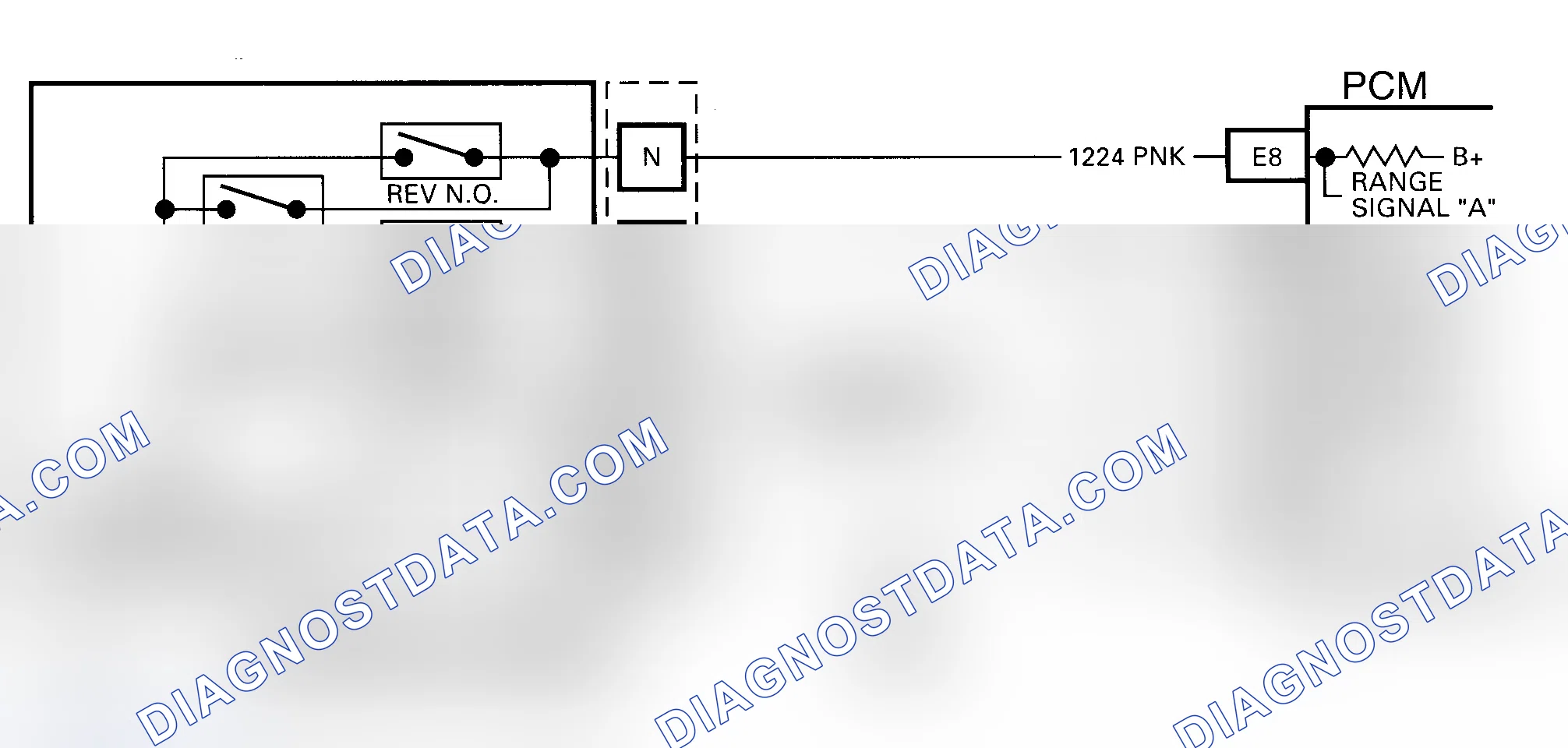 Scheme 221: DTC 28 Schematic (4L60-E) Transmission Range Pressure Switch Circuit Fault