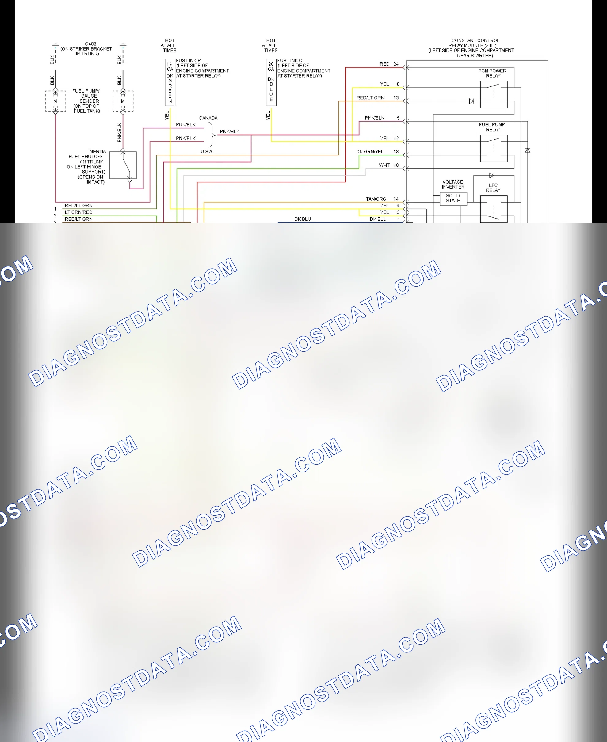 Scheme 63: EEC-IV Wiring Diagram (Tempo 3.0L & Topaz 3.0L - 2 Of 2)