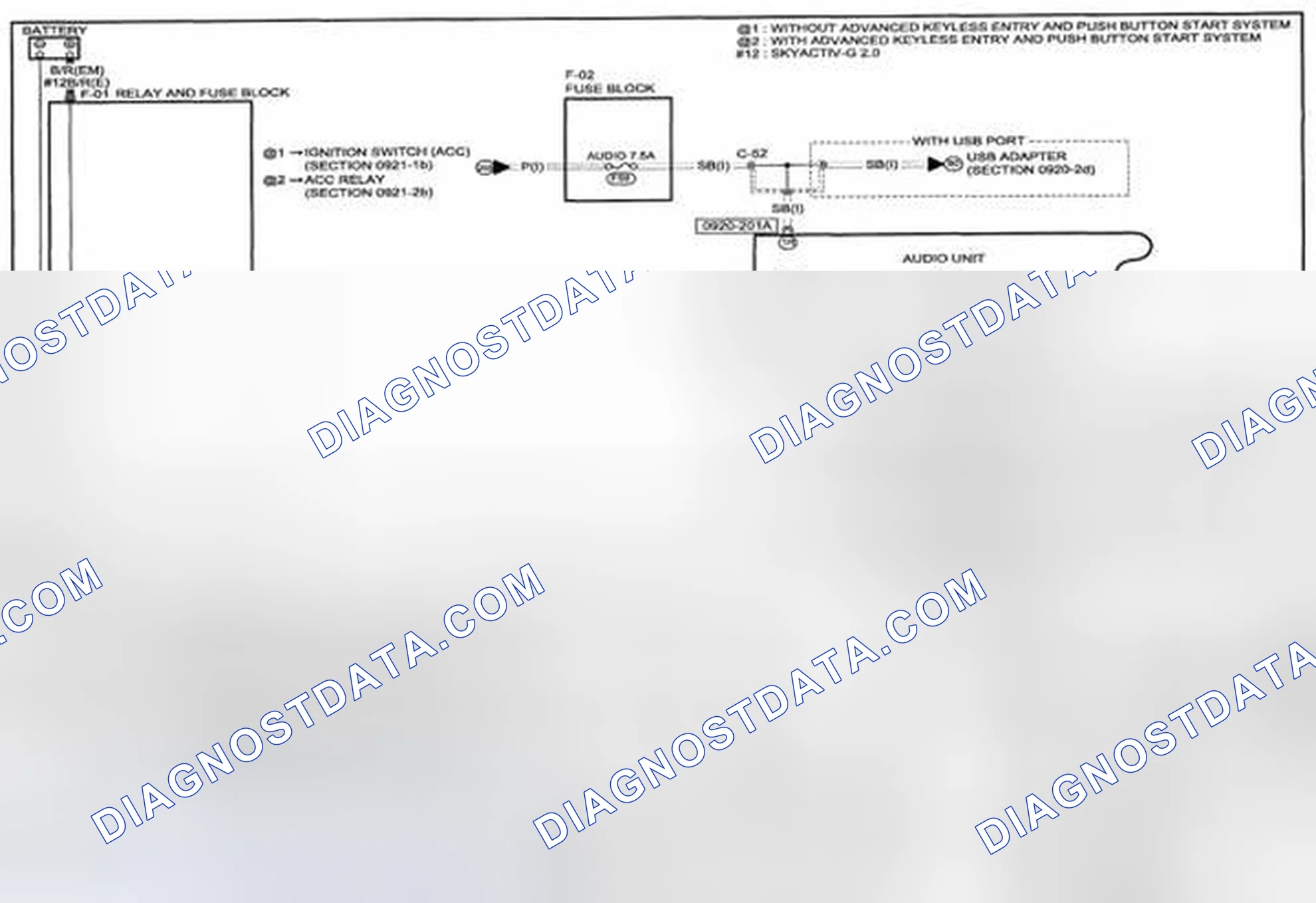 Scheme 340: Audio System (Without Bose® Type Audio) Wiring Diagram - 0920-2a (1 Of 2)