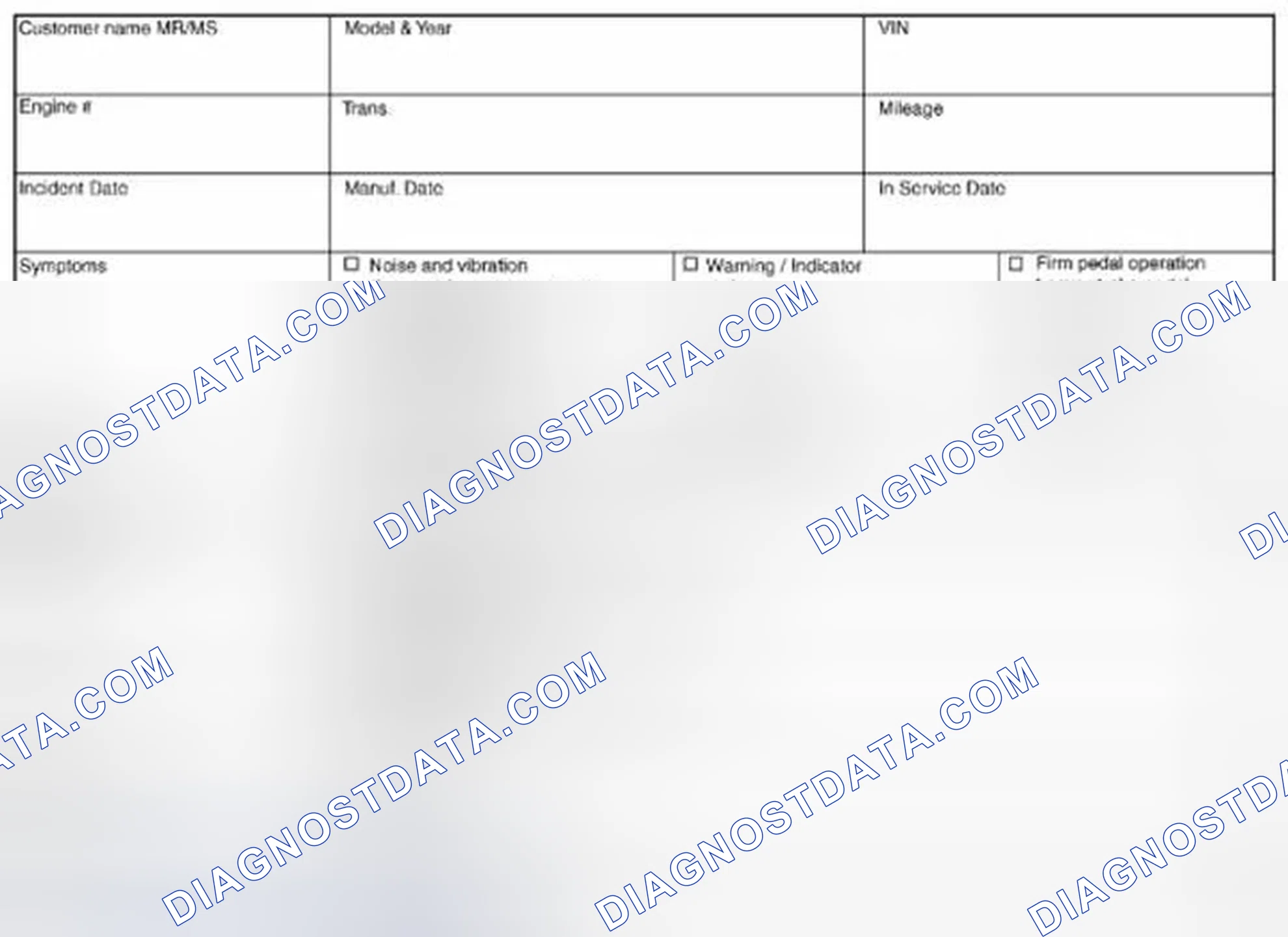 Scheme 125: Diagnostic Work Sheet
