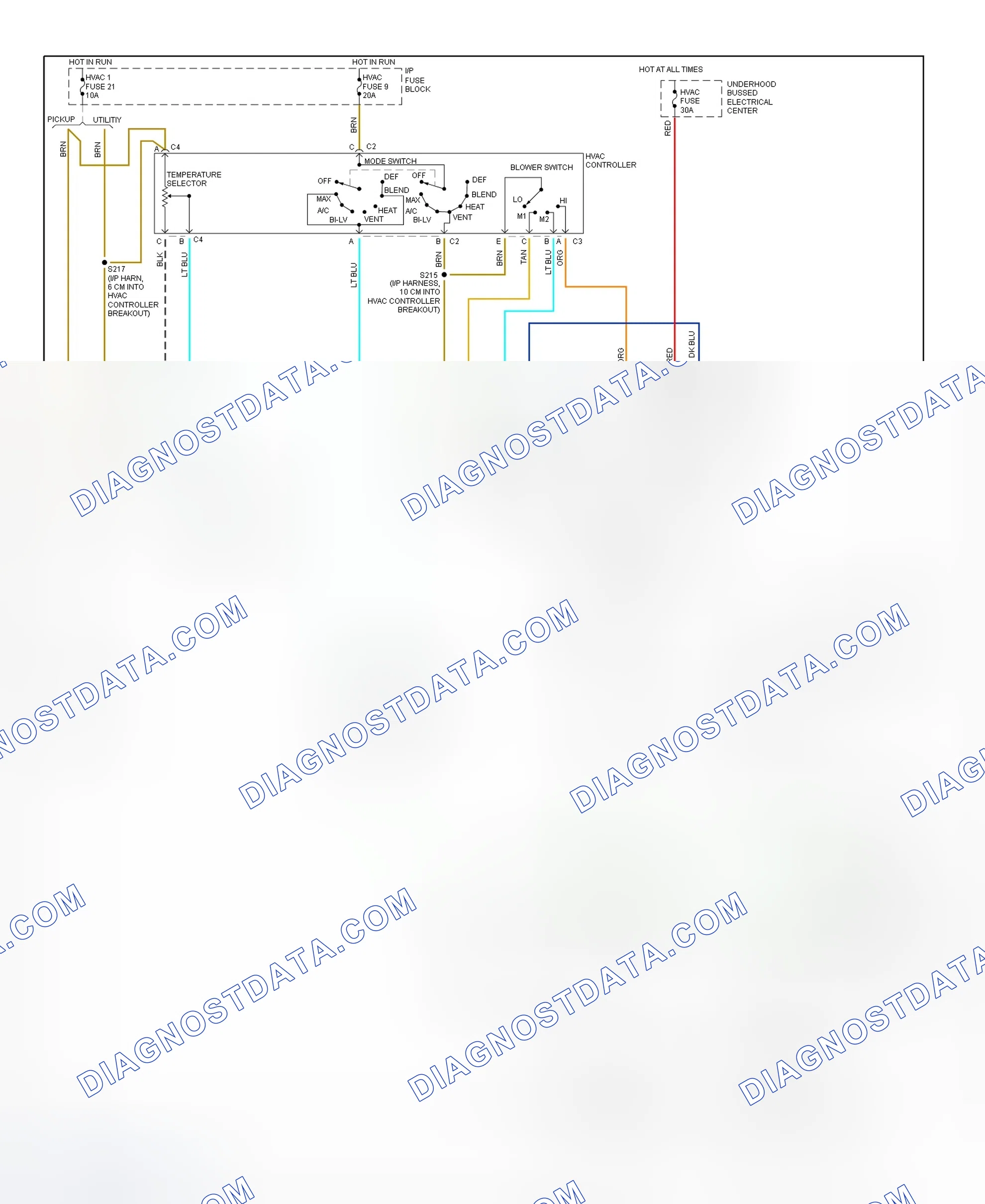 Scheme 27: Manual A/C-Heater System Wiring Diagram (4.3L)