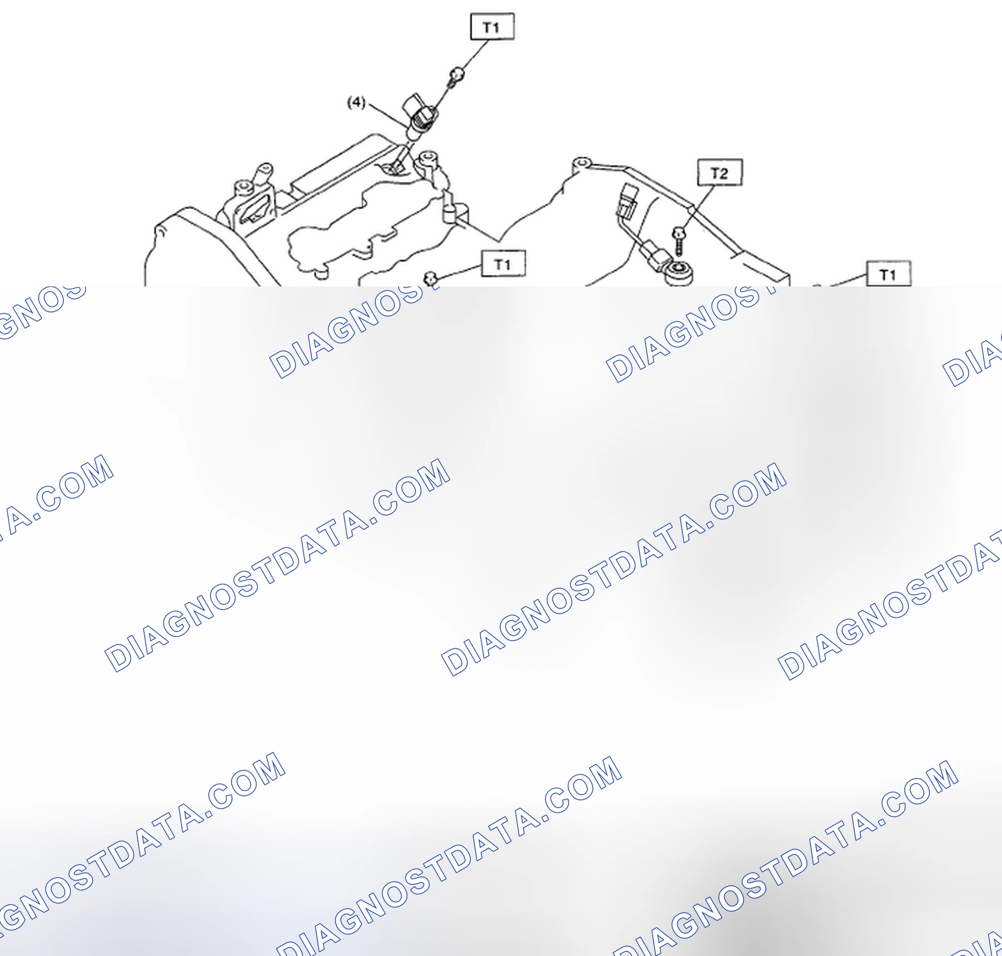 Scheme 205: CRANKSHAFT POSITION, CAMSHAFT POSITION AND KNOCK SENSORS