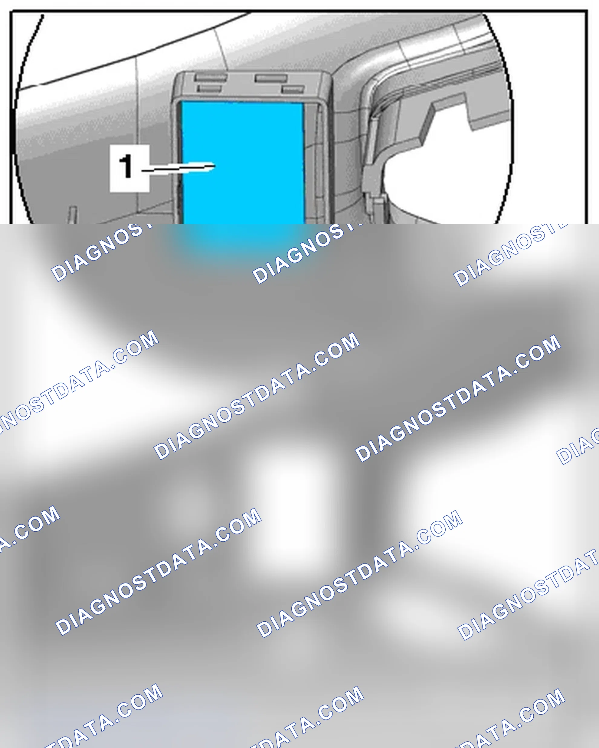 Scheme 59: HEADLAMP RANGE CONTROL ADJUSTER, MAKING AN ADDITIONAL OPENING IN INSTRUMENT PANEL COVER