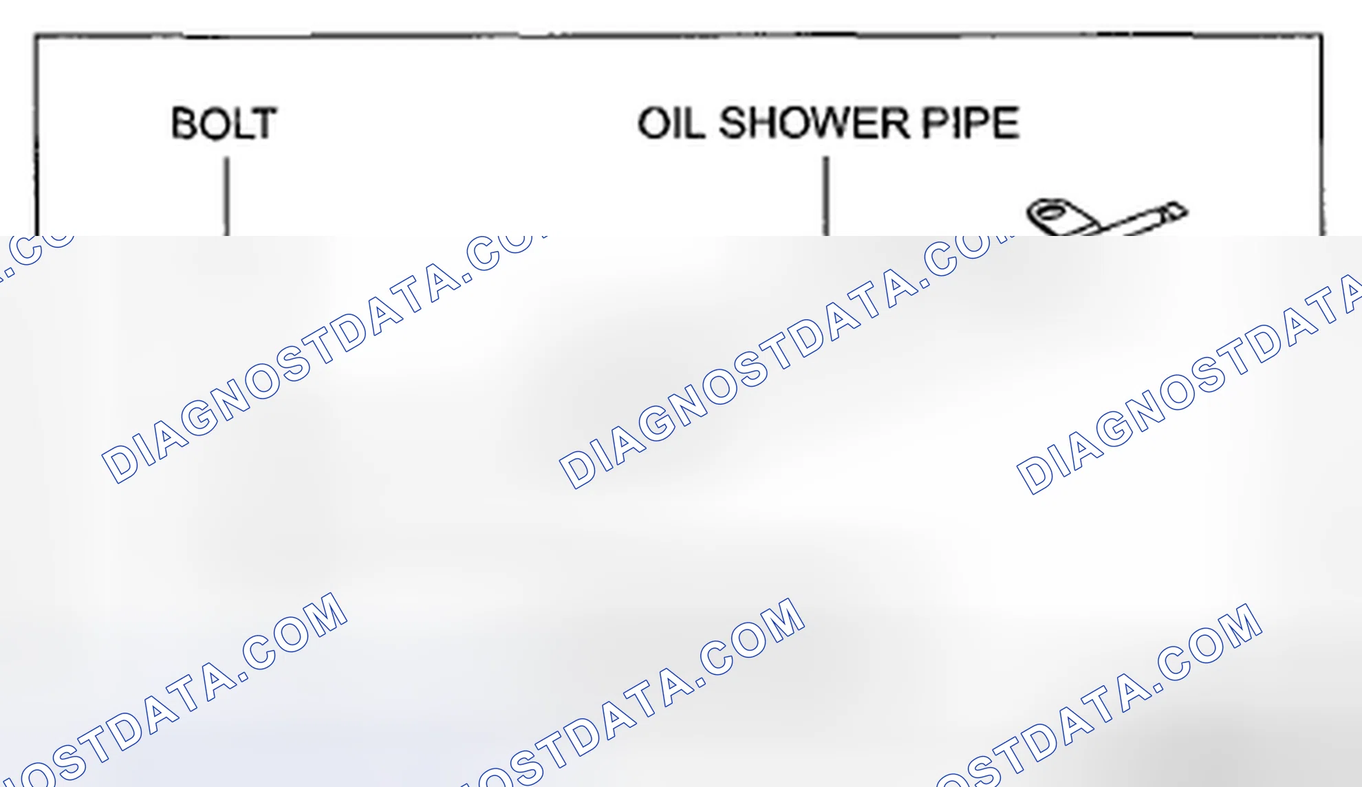 Scheme 188: Identifying Oil Shower Pipe, Connector Seat And Mounting Bolts