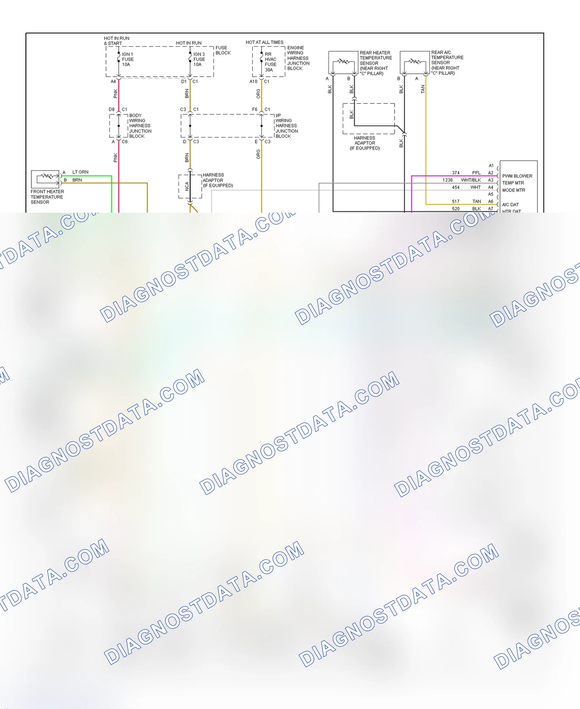 Scheme 25: Automatic A/C-Heater System Wiring Diagram (Suburban, Tahoe, Yukon & Yukon XL - New Style - 2 Of 2)