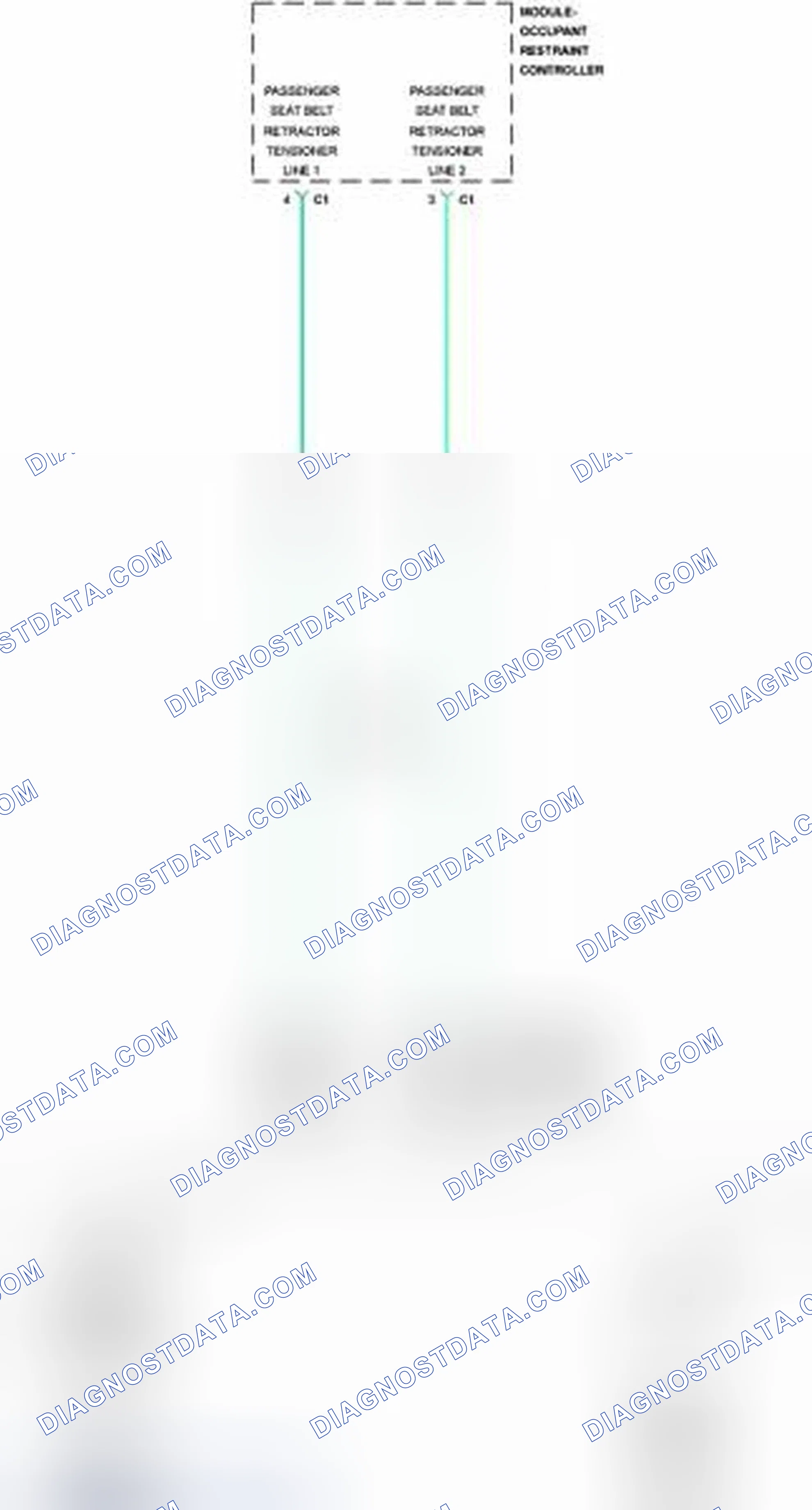 Scheme 128: B007F-11-PASSENGER SEATBELT RETRACTOR PRETENSIONER DEPLOYMENT CONTROL - CIRCUIT SHORT TO GROUND