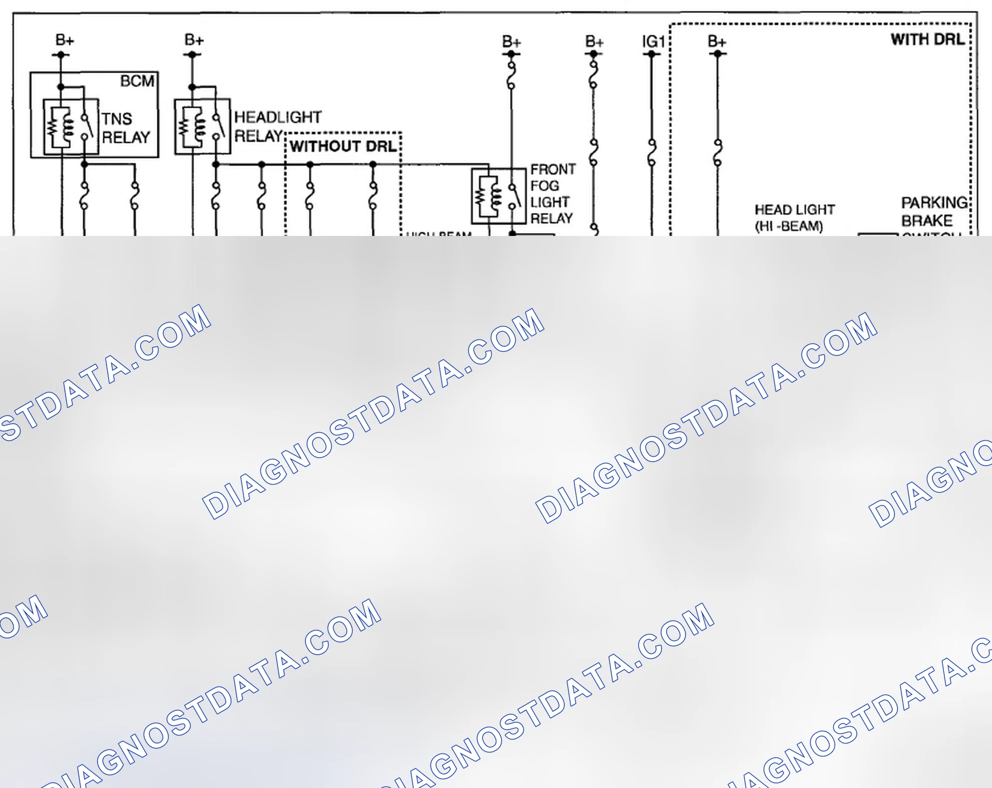 Scheme 7: DRL AND AUTO LIGHT SYSTEM WIRING DIAGRAM