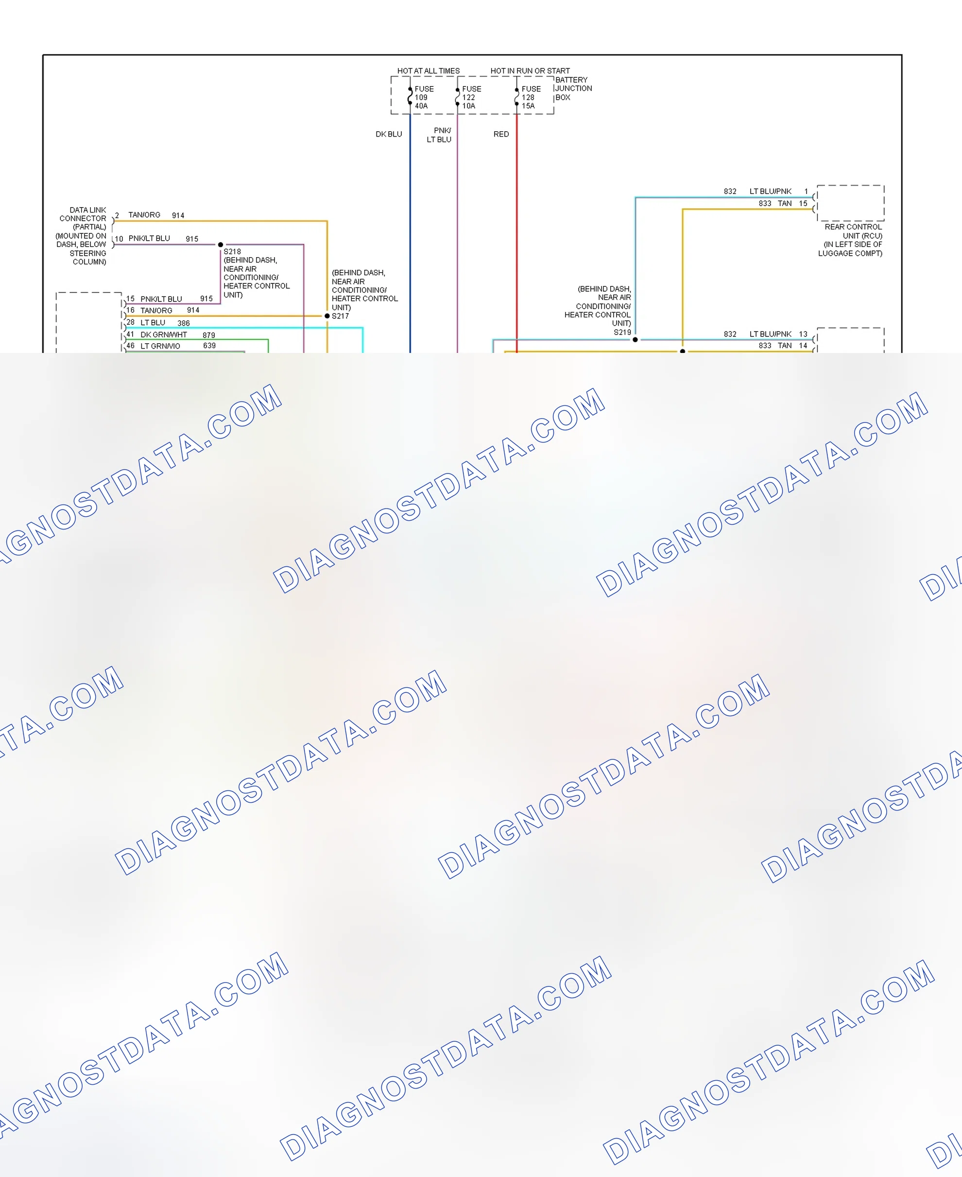 Scheme 3: Automatic A/C-Heater System Wiring Diagram (2000 Sable & Taurus - 2 Of 2)