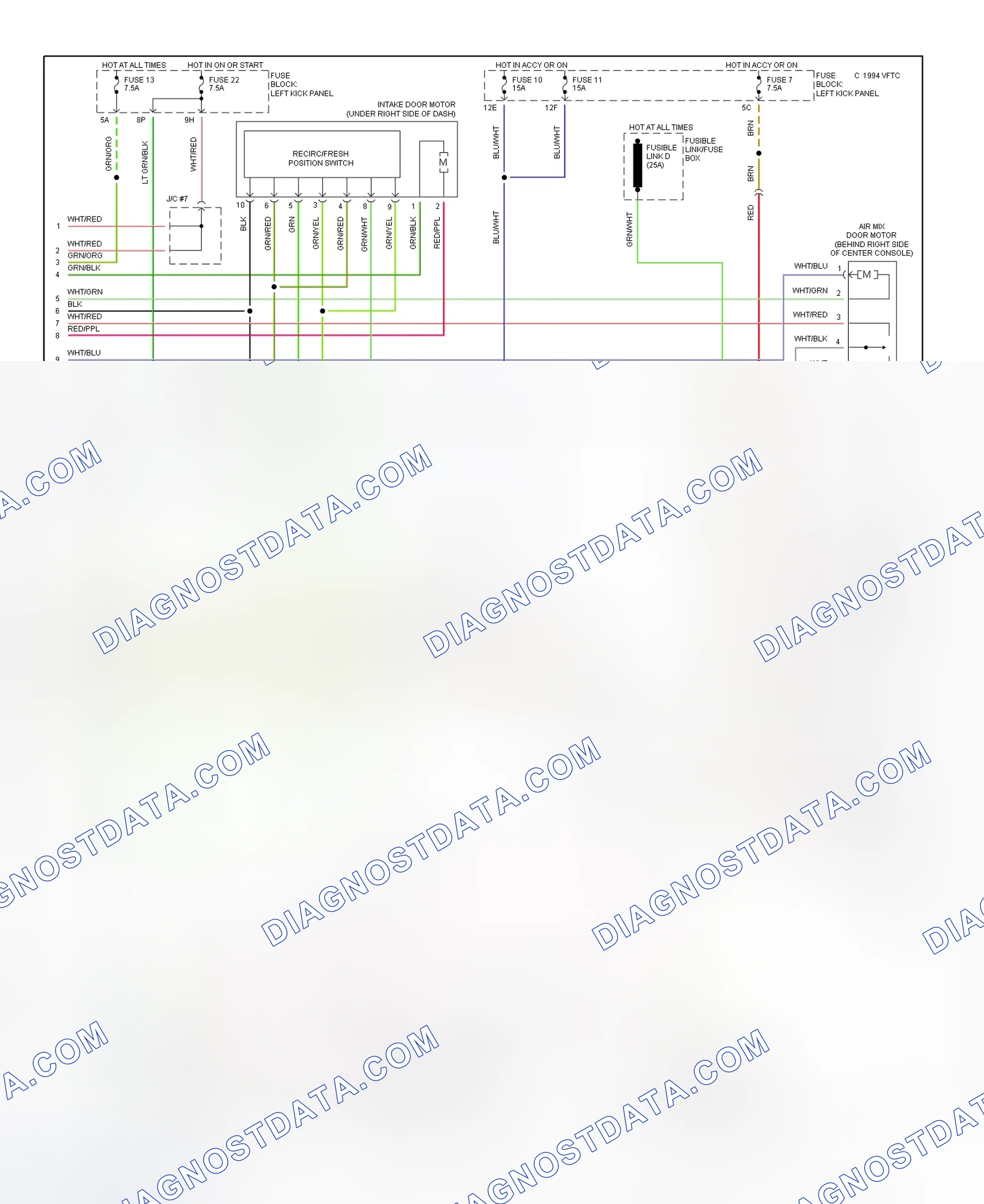 Scheme 44: Automatic A/C-Heater System Wiring Diagram (2 Of 2)