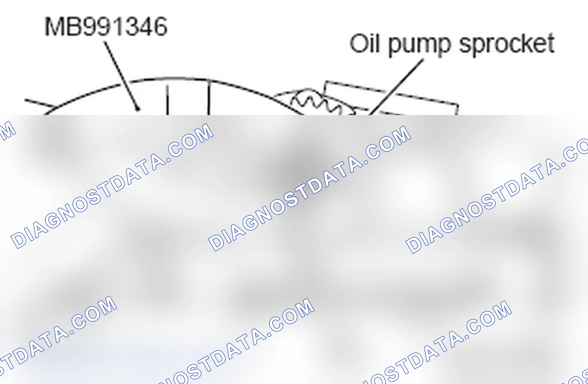 Scheme 615: << B >> OIL PUMP SPROCKET REMOVAL