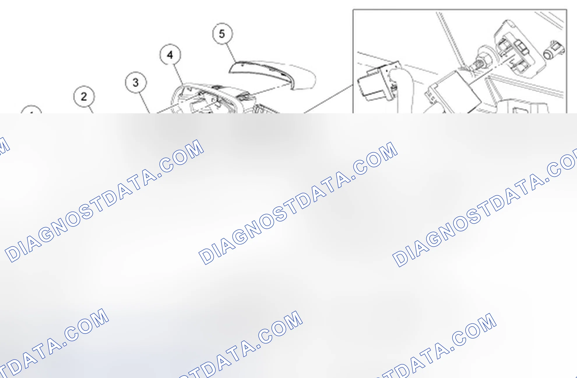 Scheme 75: Exterior Mirrors - Exploded View