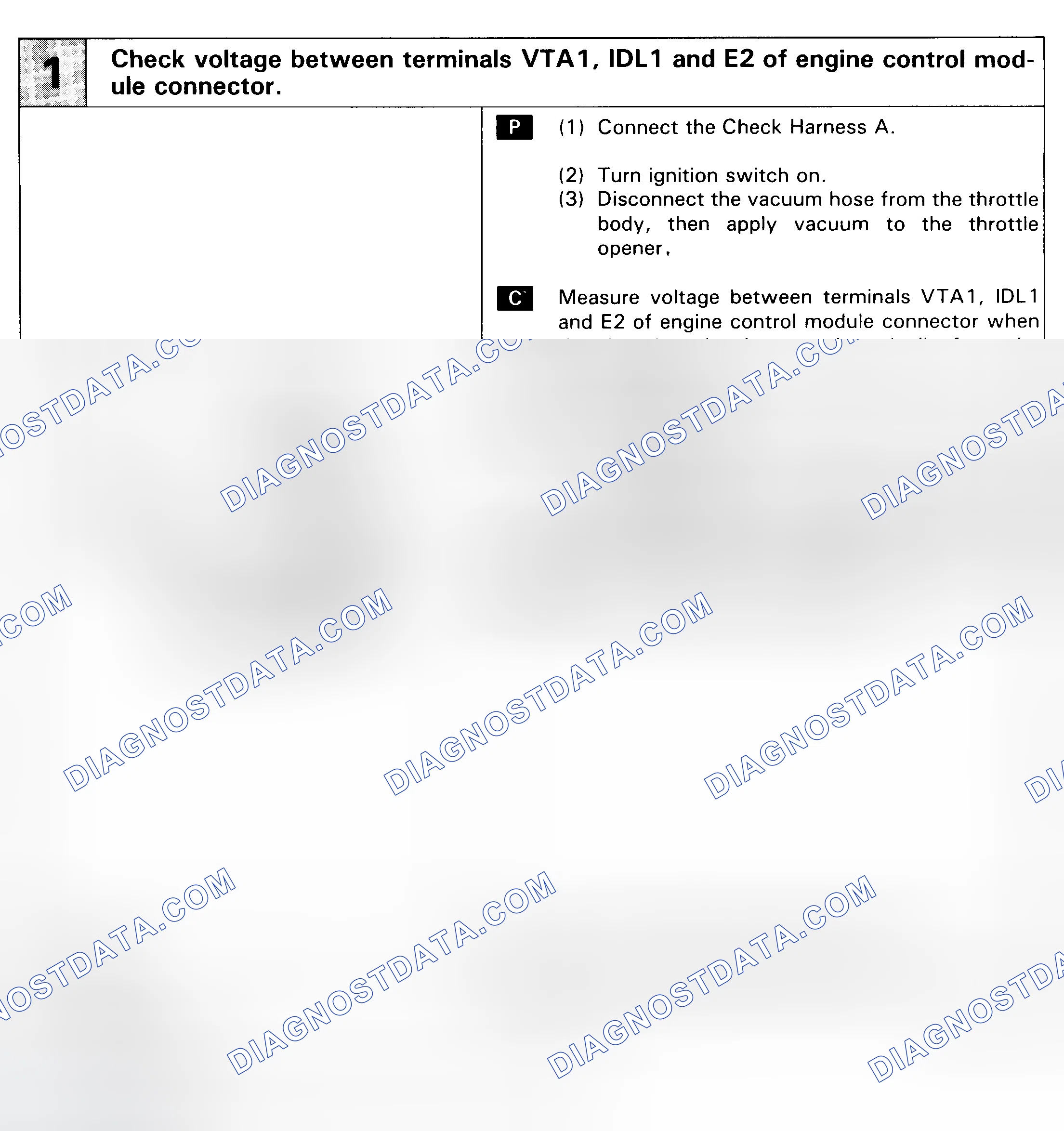 Scheme 103: DTC 41 - THROTTLE POSITION SENSOR SIGNAL