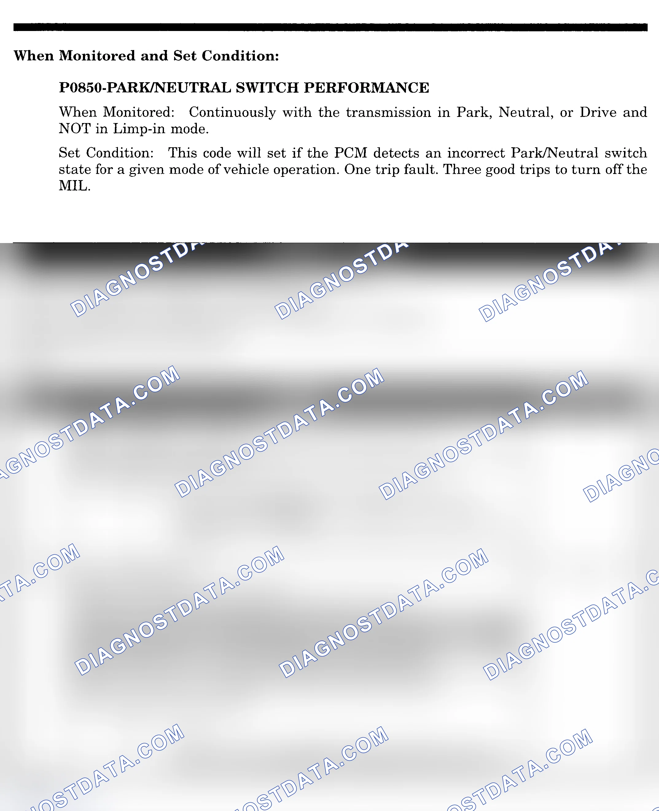 Scheme 655: DTC P0850: PARK/NEUTRAL SWITCH PERFORMANCE