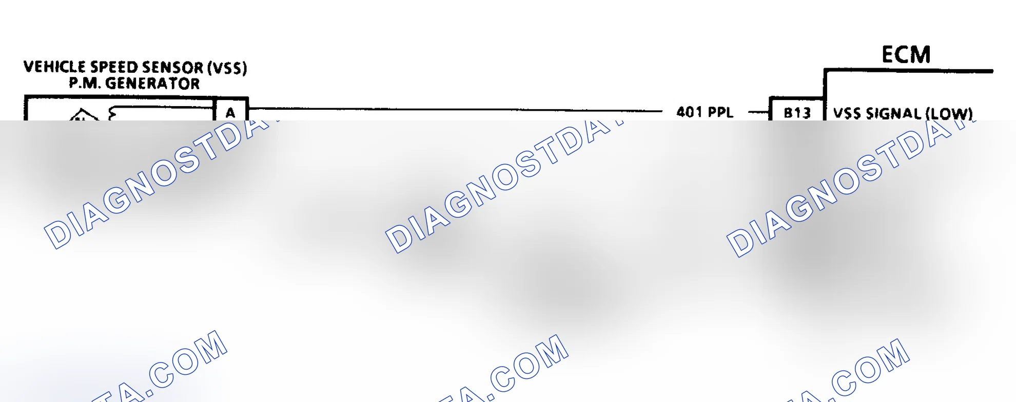 Scheme 124: CODE 24, VEHICLE SPEED SENSOR (VSS) 2.2L J BODY (1991)