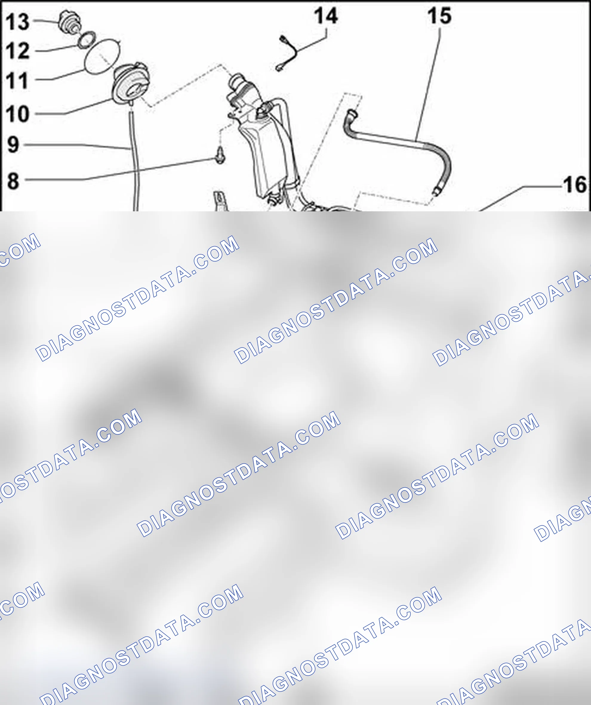 Scheme 289: Fuel tank with attachments, component overview