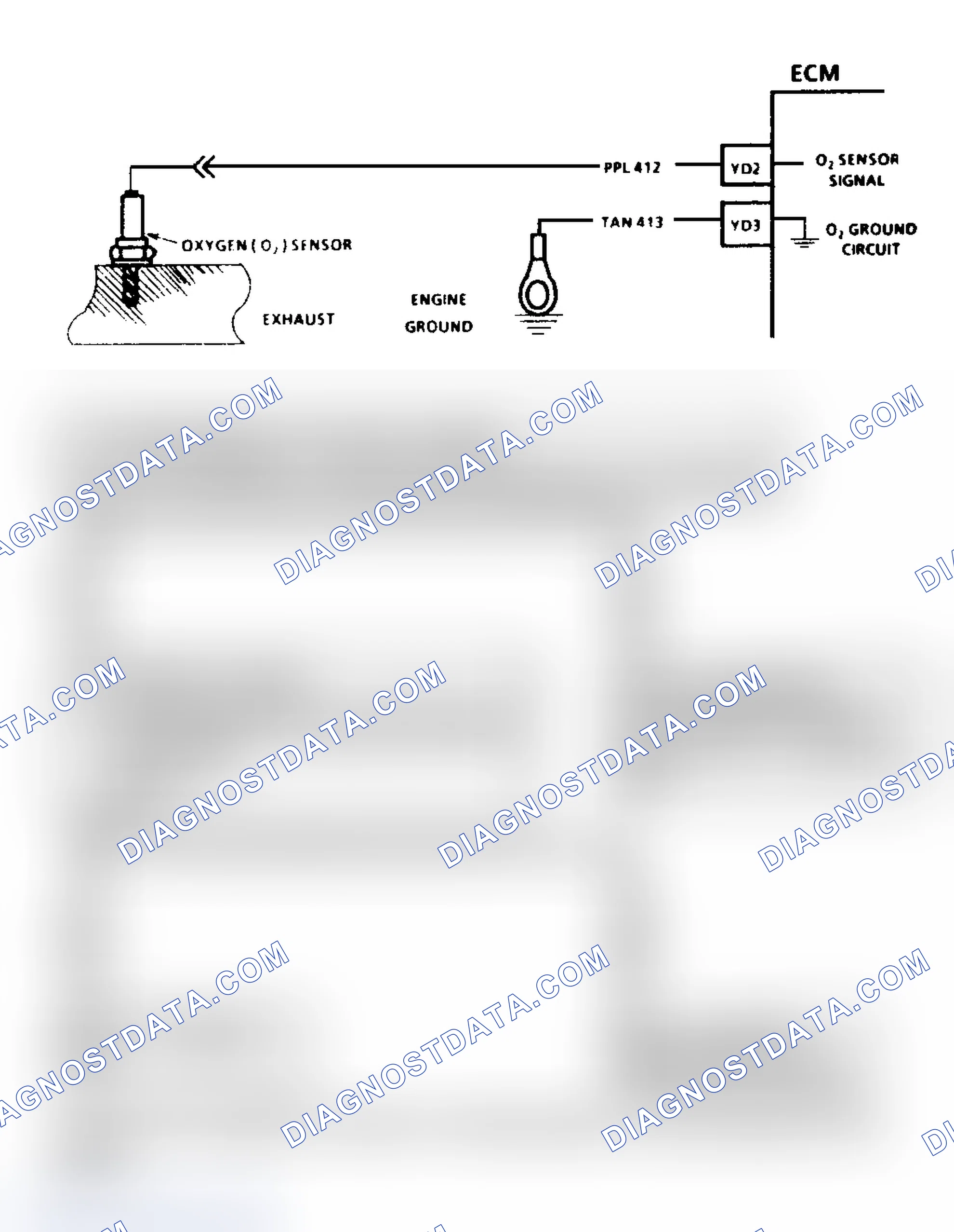 Scheme 568: Code 44, Oxygen Sensor Circuit (Lean Exhaust Indicated)