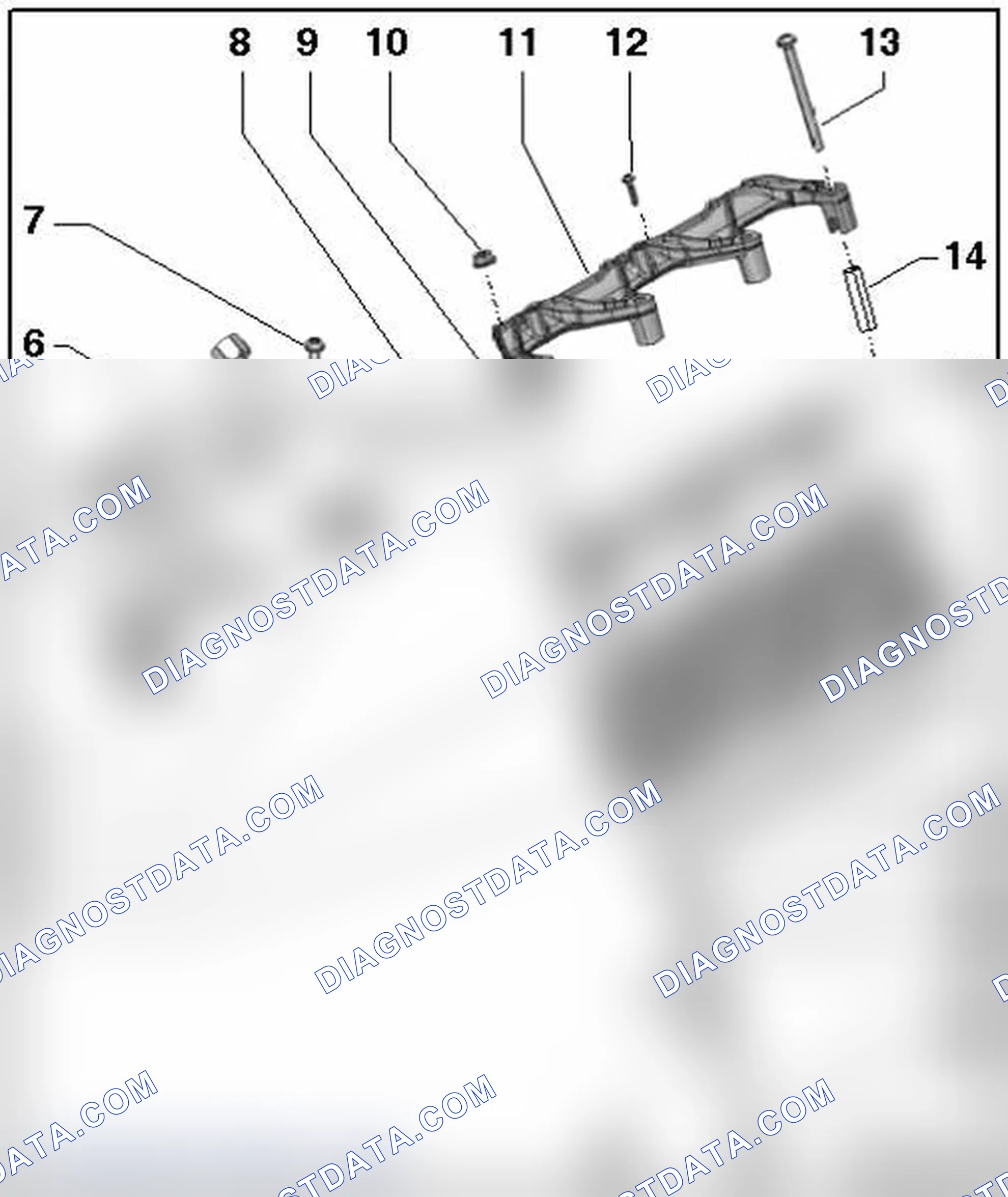 Scheme 204: INTAKE MANIFOLD, LOWER SECTION, WITH FUEL RAIL ASSEMBLY OVERVIEW