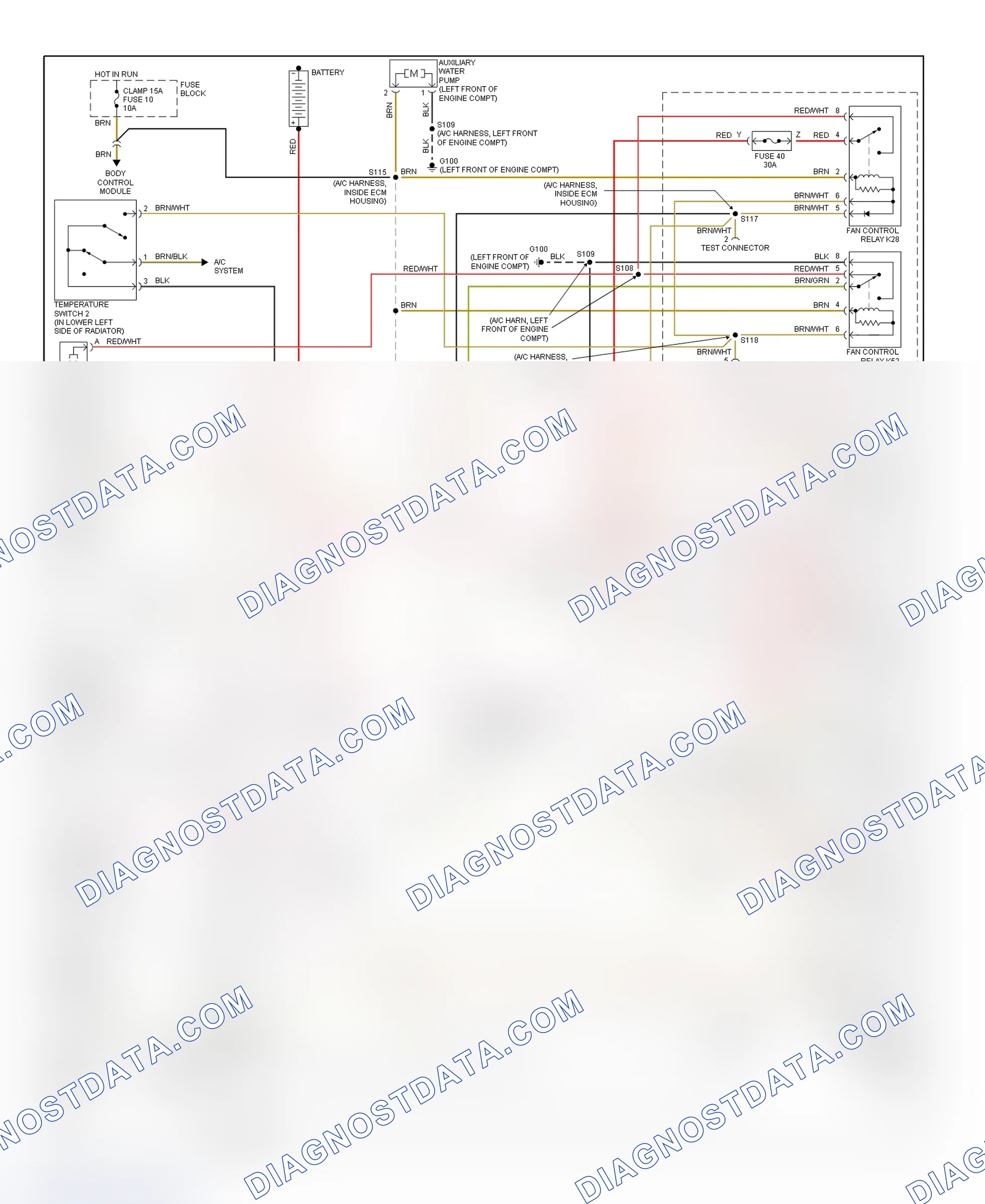 Scheme 9: Cooling Fan System Wiring Diagram (1998 Catera)