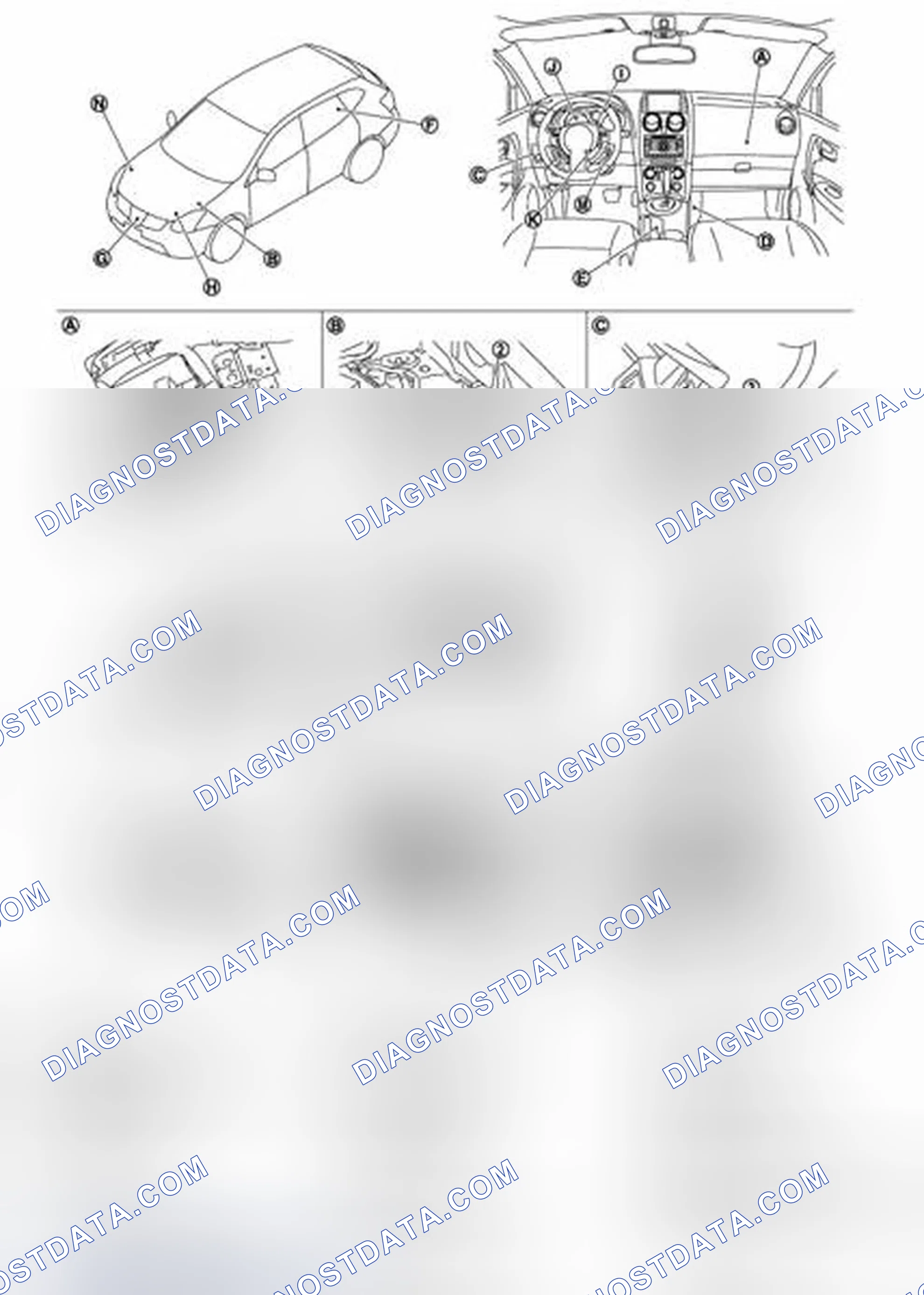 Scheme 154: Identifying Intelligent Key System/Engine Start Component Parts Location (1 Of 2)