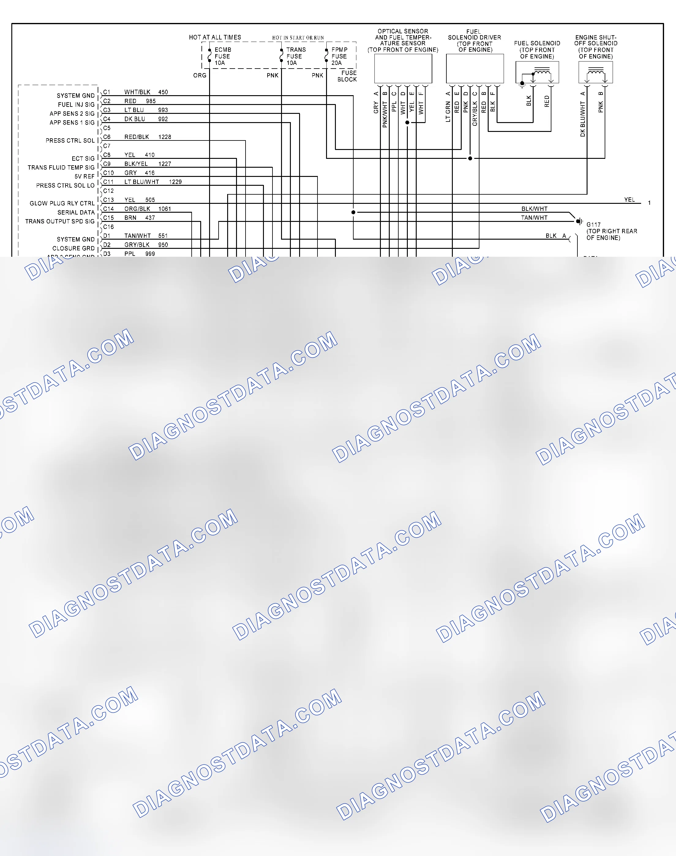 Scheme 395: Wiring Diagram For Van - VIN P With 4L60-E (1 Of 2)