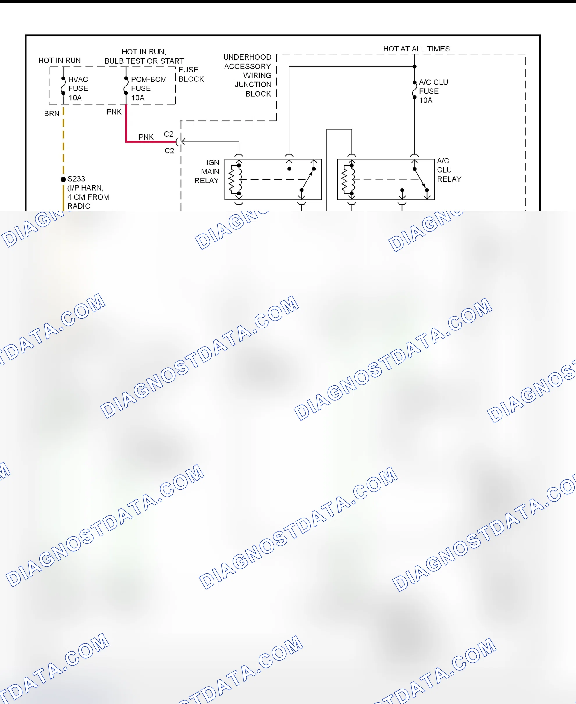 Scheme 10: A/C Compressor Clutch Control Circuit Wiring Diagram (Century & Regal)
