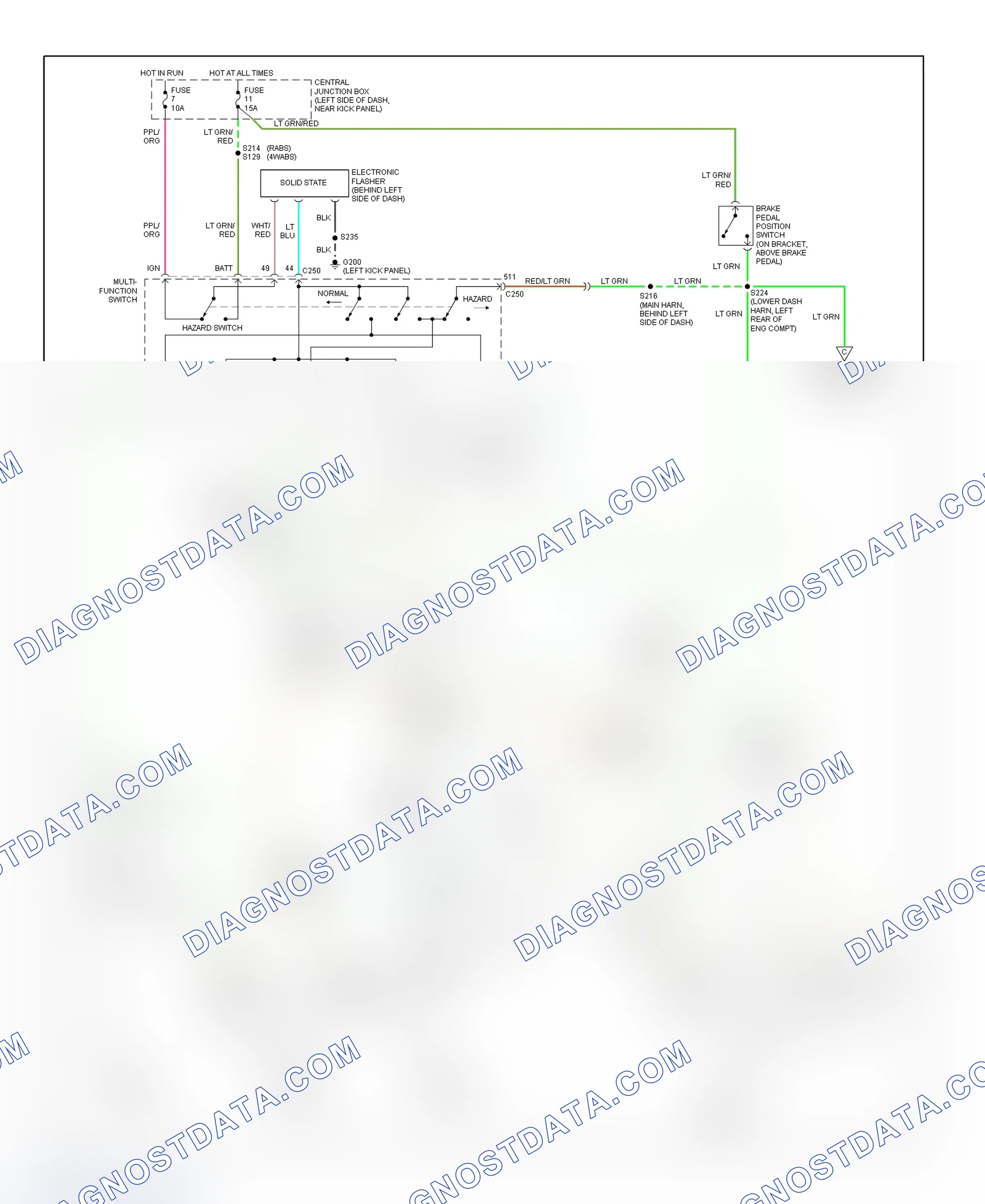 Scheme 28: Exterior Lights Wiring Diagram (Econoline)