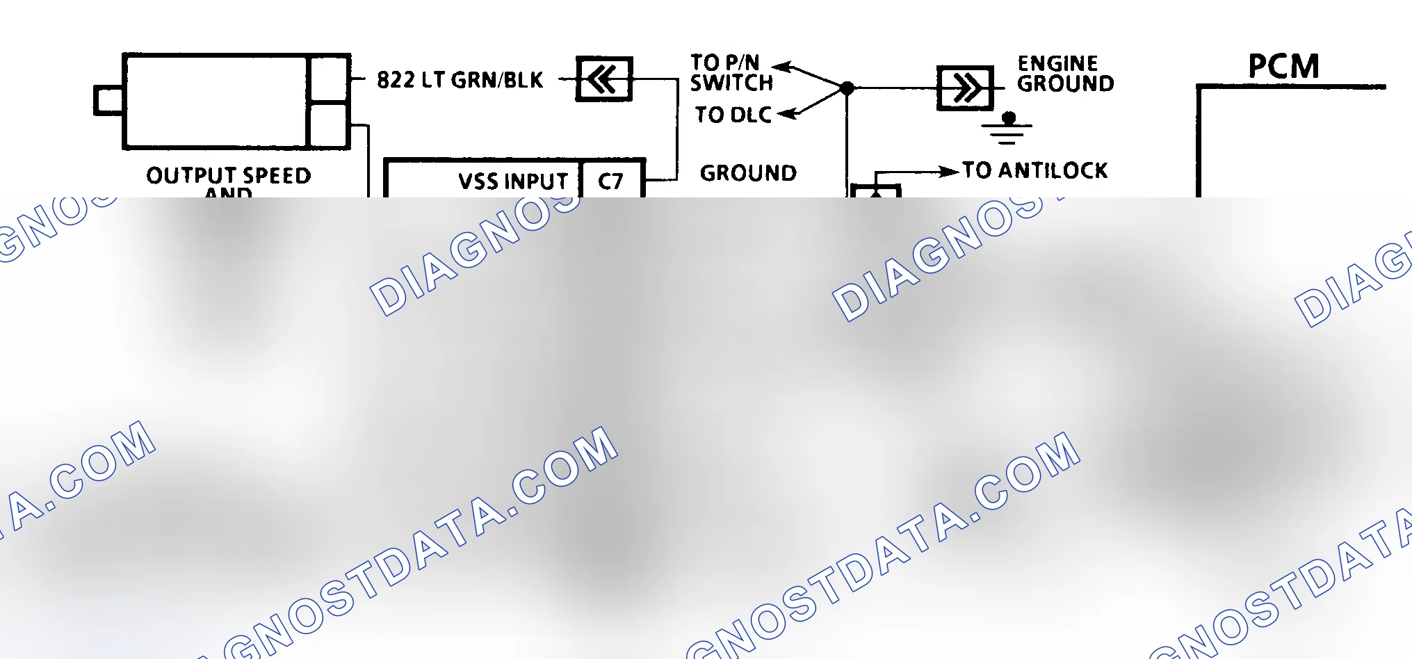 Scheme 322: DTC 16 Schematic ("C" & "K" Series) Vehicle Speed Signal Buffer Fault