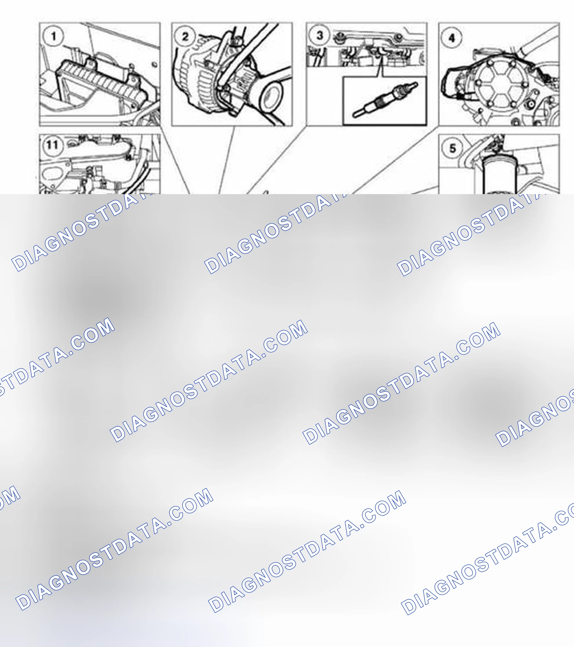 Scheme 2: Instrument component location - Engine compartment underneath vehicle