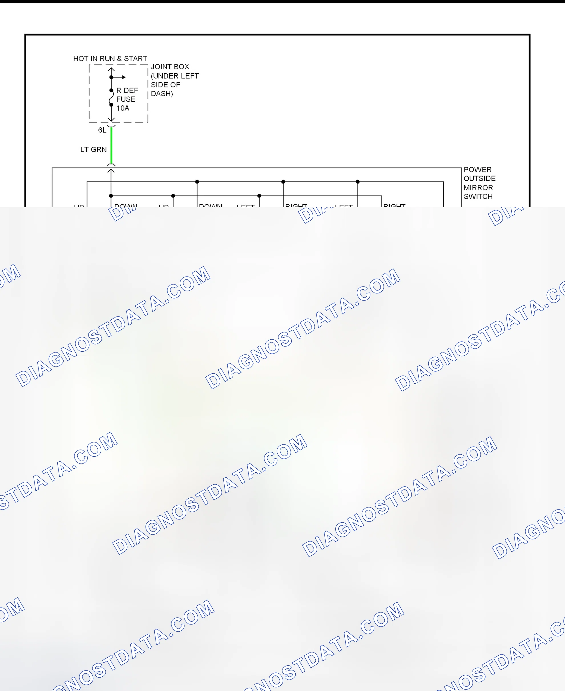 Scheme 1: Power Mirror System Wiring Diagram (Millenia)
