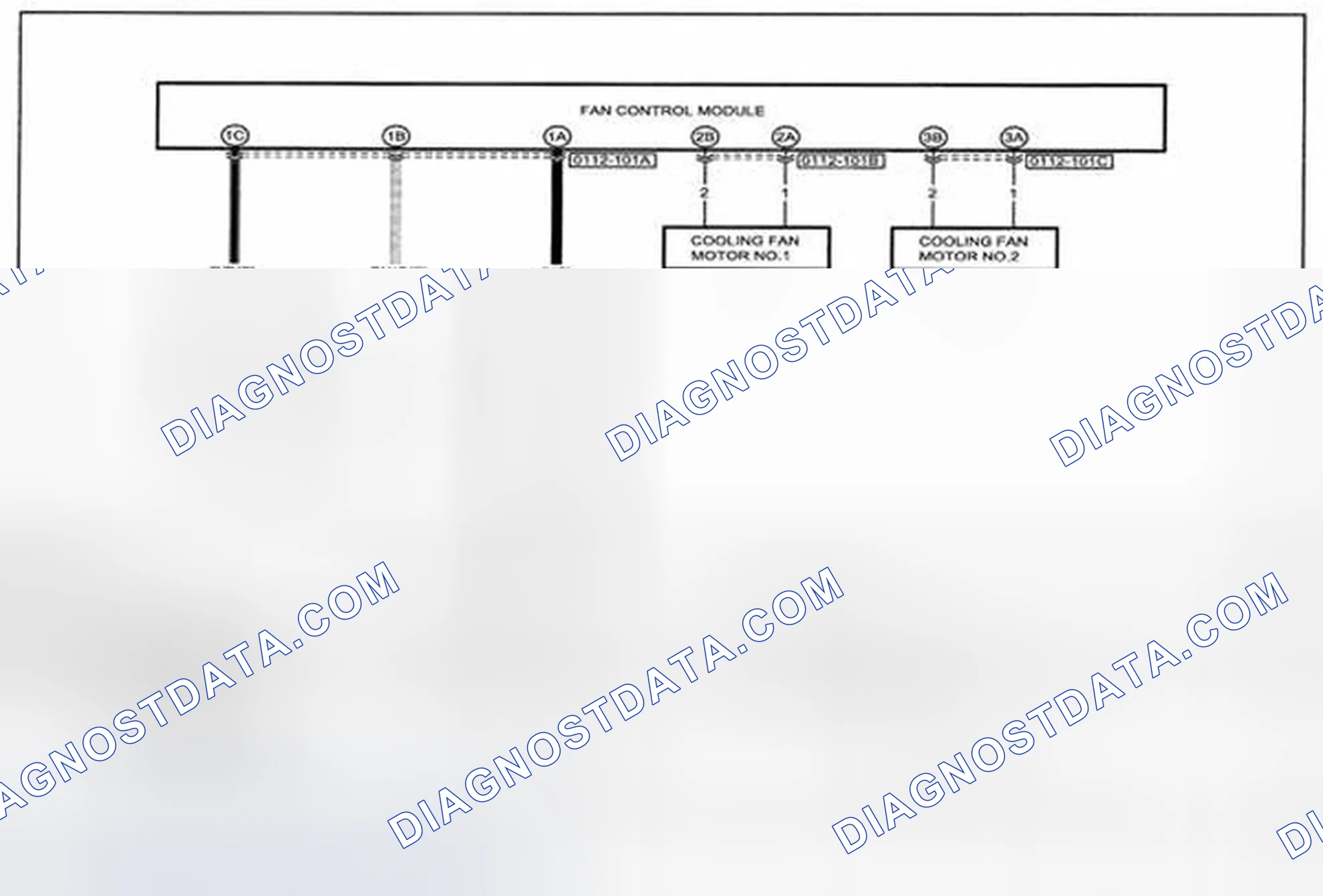 Scheme 80: Cooling System (Single Fan Control Module) Wiring Diagram - 0112-1b (1 Of 2)